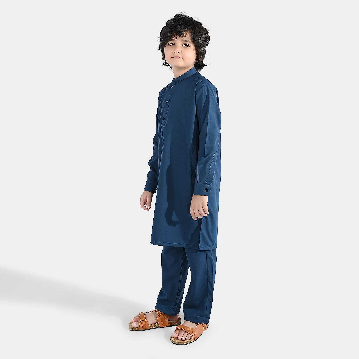 Boys Poly Viscose 2Piece Suit (Overly)-Teal - Image 2