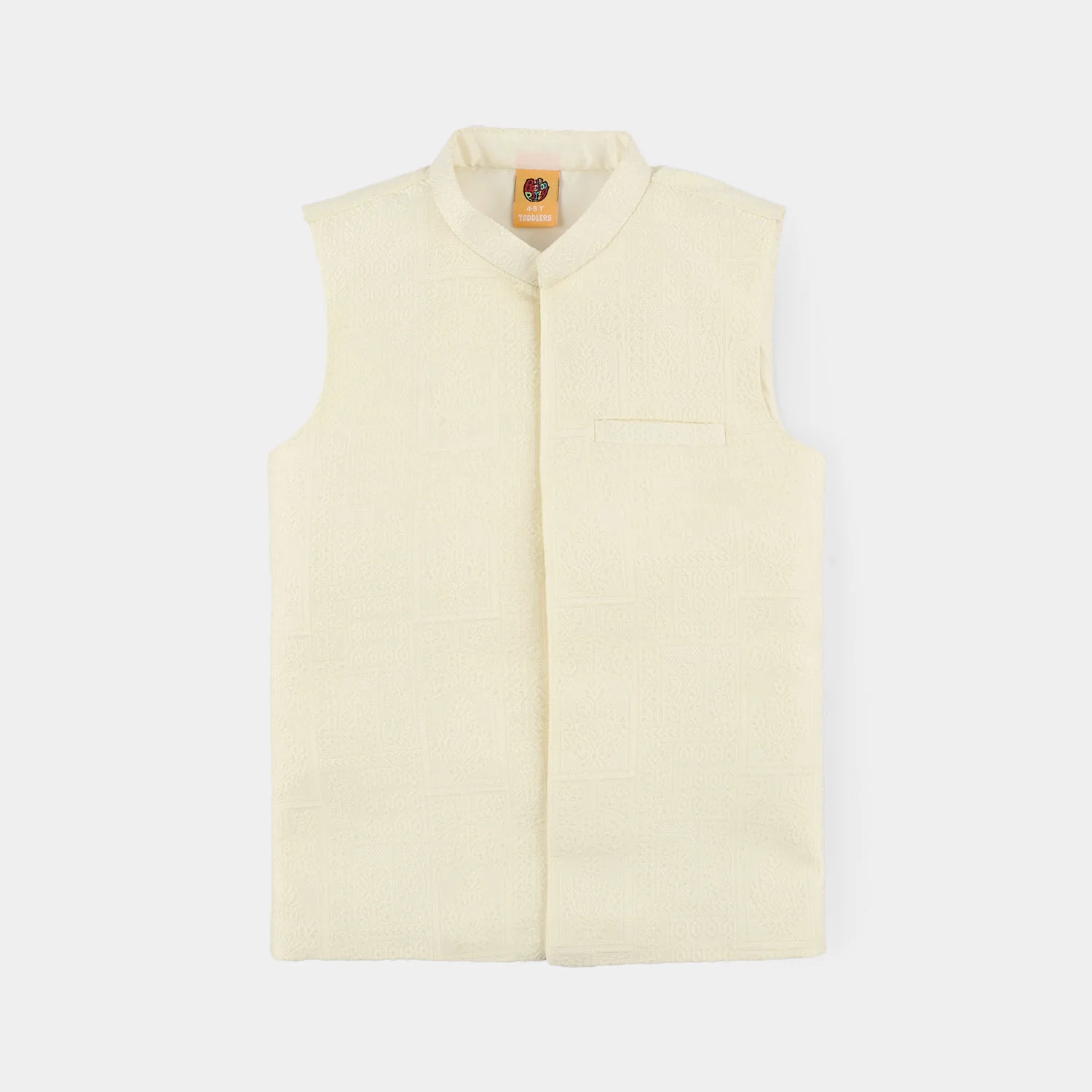 Boys Poly Viscose 3Piece Suit - Off White - Image 7