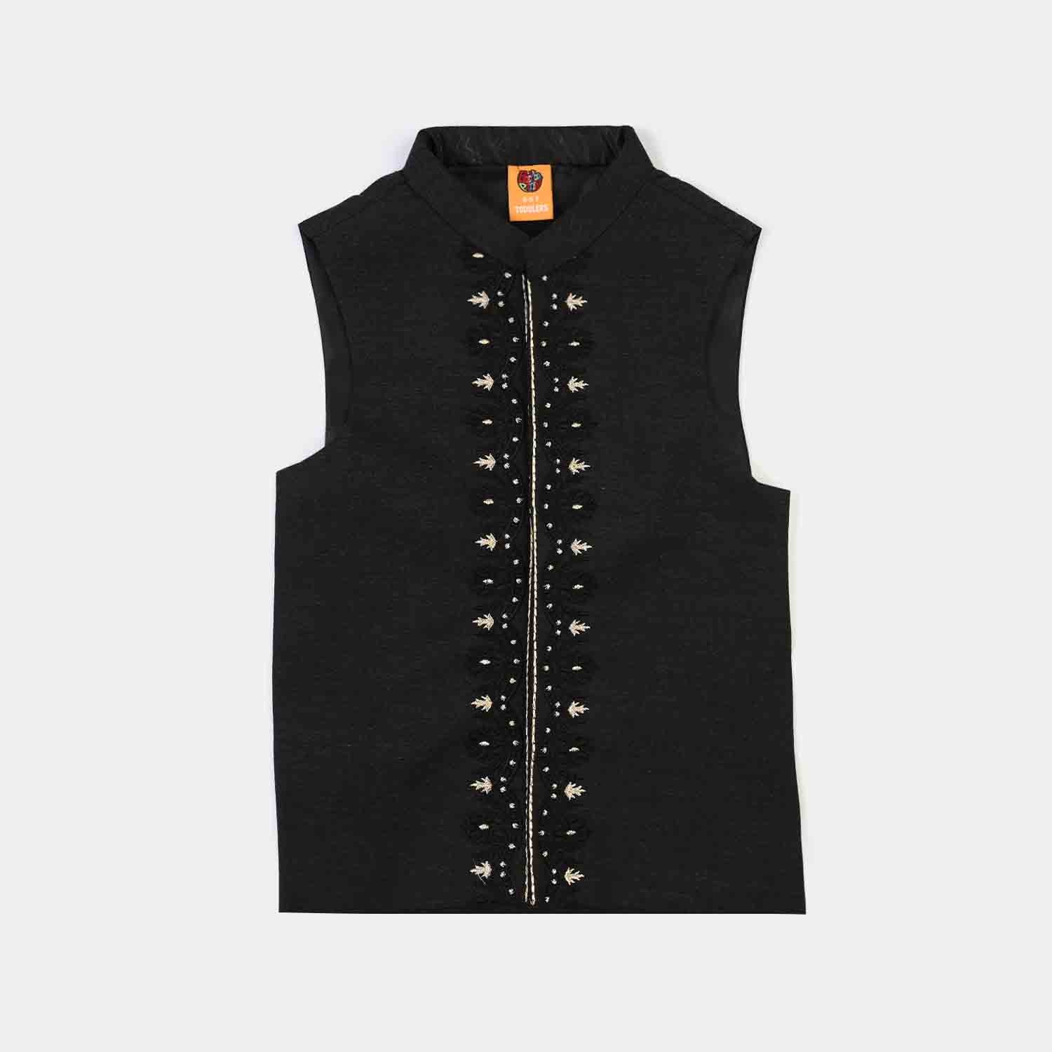 Boys Poly Viscose 3Piece Suit-Black Beauty - Image 6