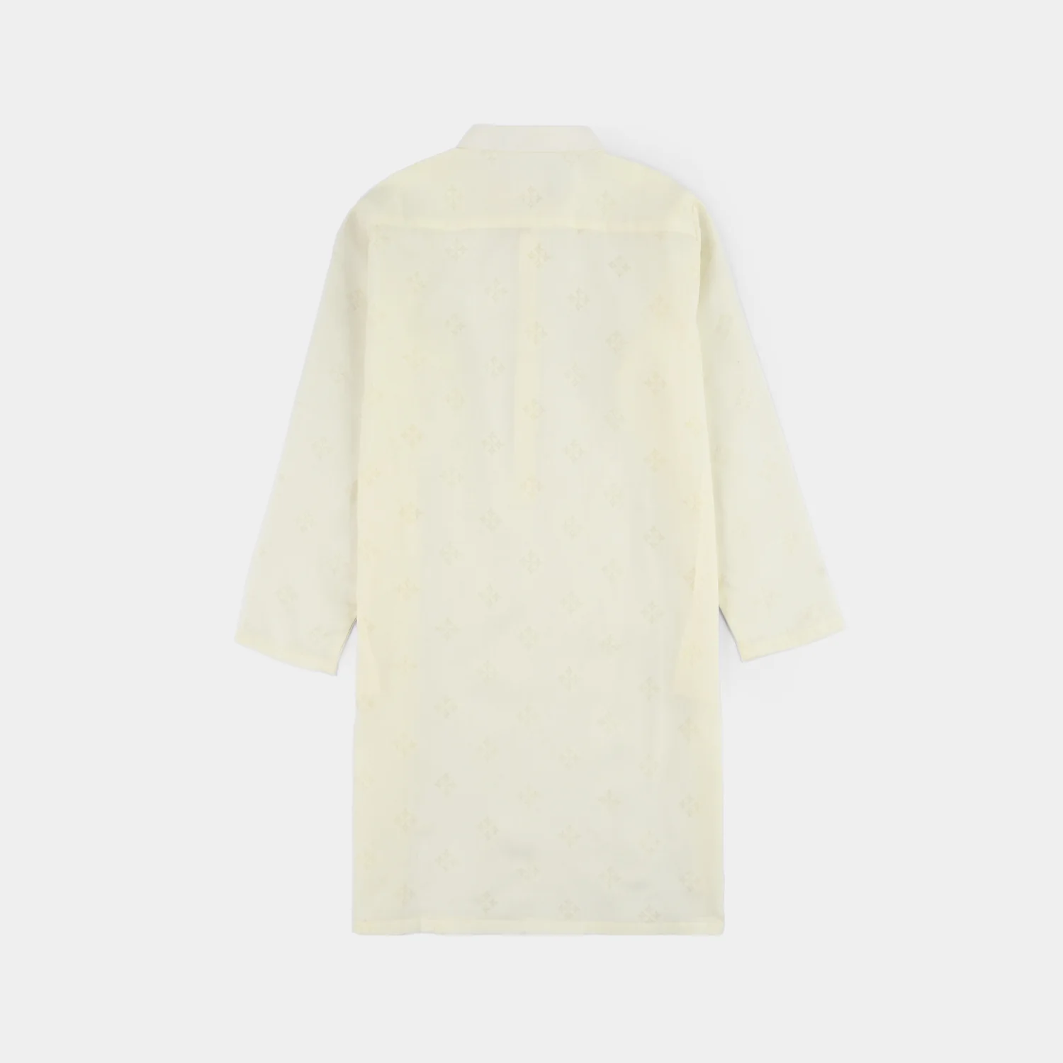 Boys Poly Viscose Basic Kurta (After Glow) - Light Yellow - Image 4