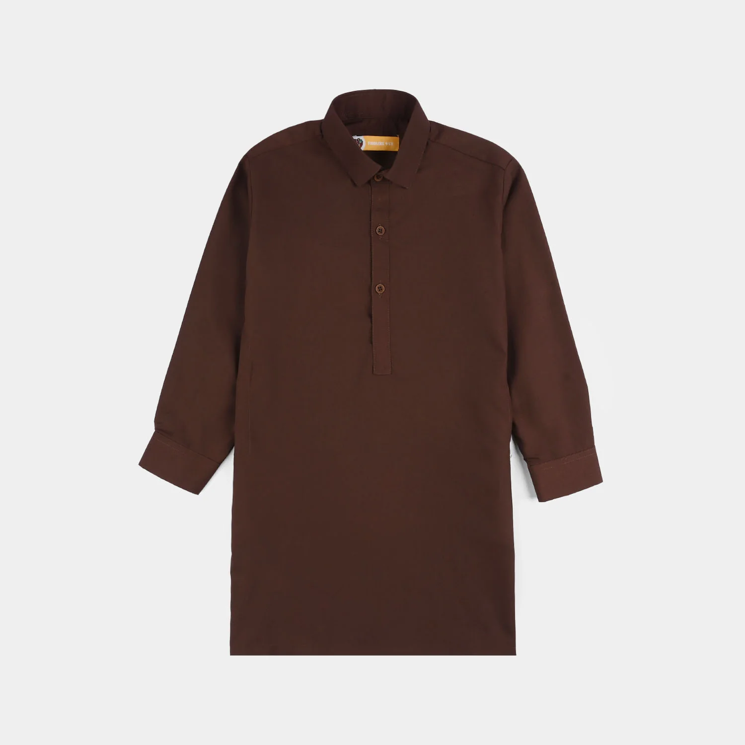 Boys Poly Viscose Kurta Pajama (Blended) - Brown - Image 5