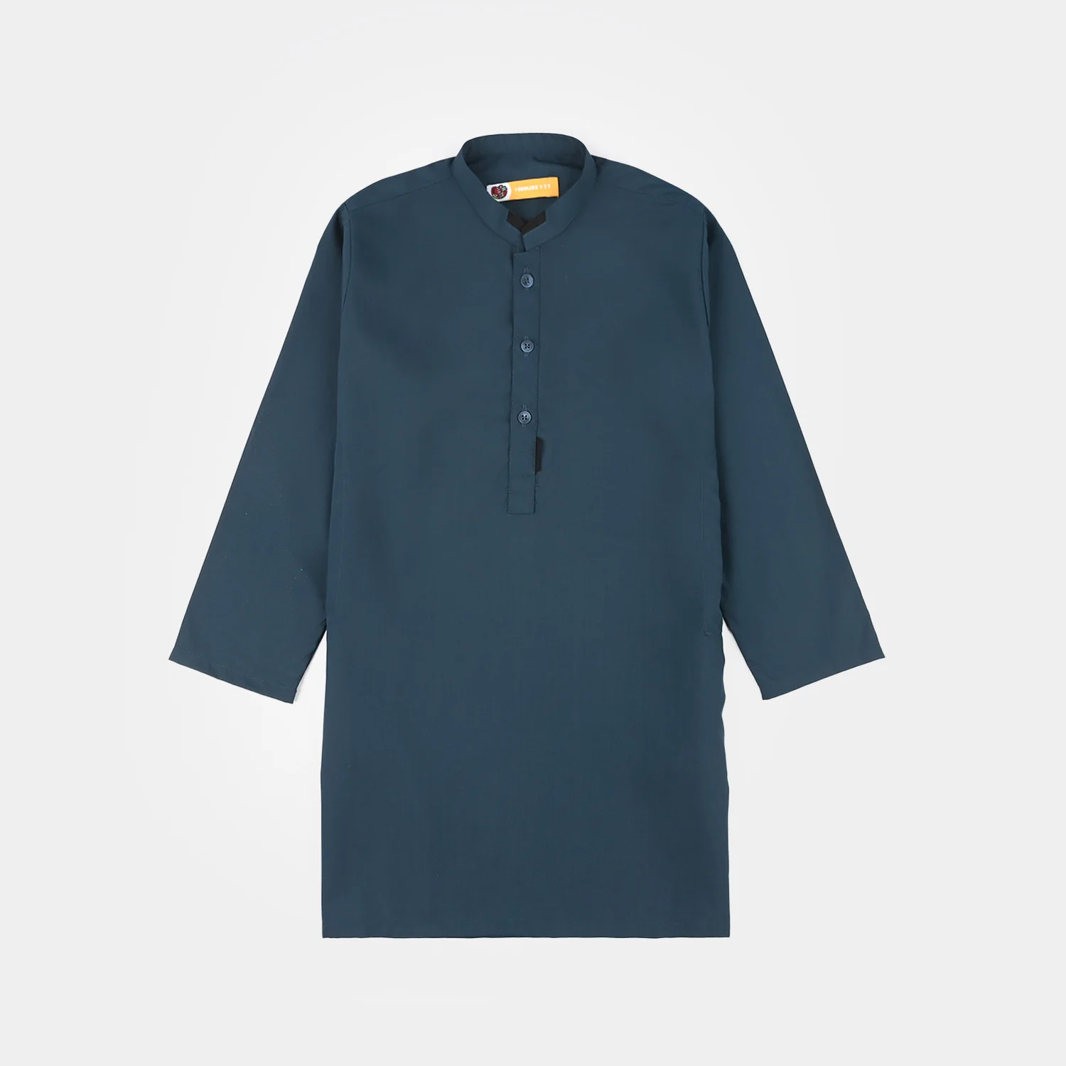Boys Poly Viscose Kurta Pajama - Teal Blue - Image 5