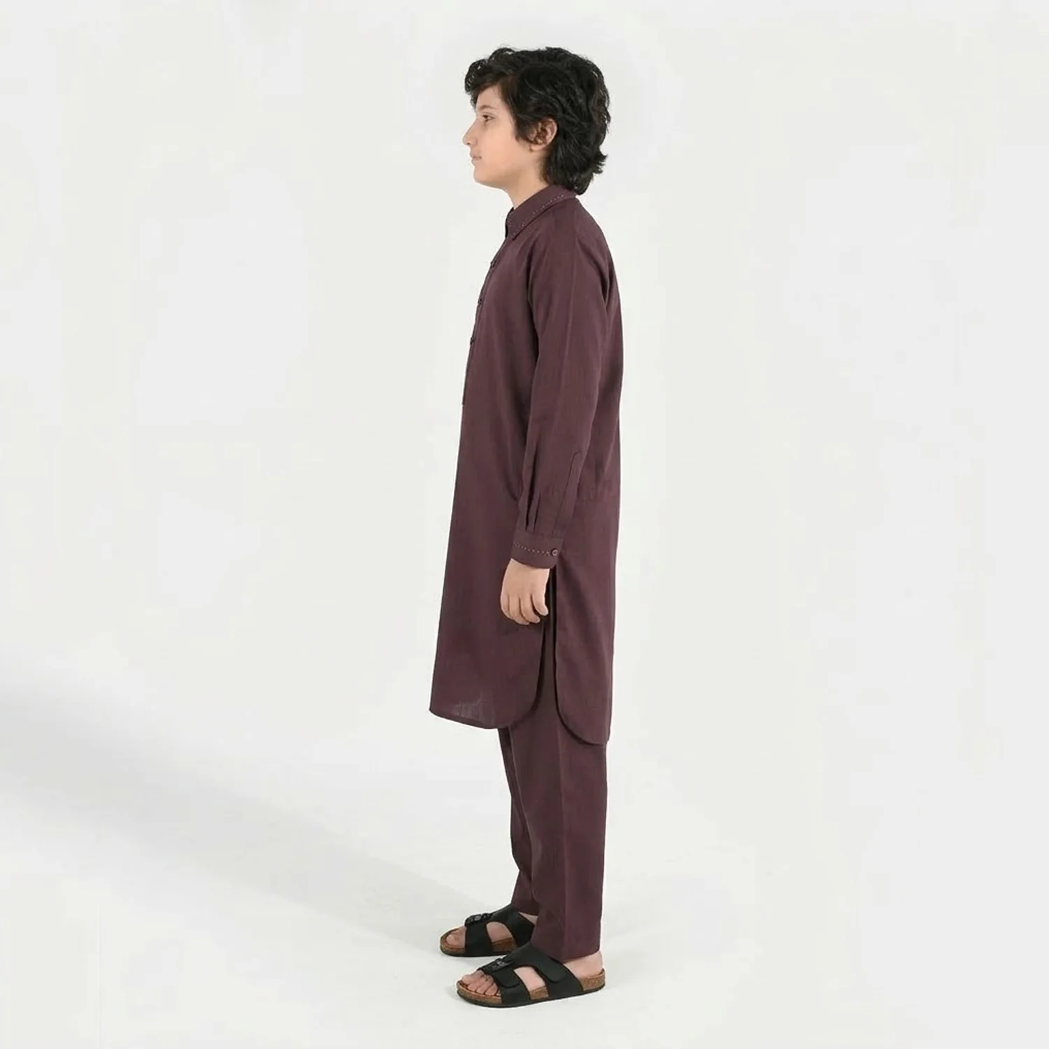 Boys Poly Viscose 2 Piece Suit - Magenta - Image 2