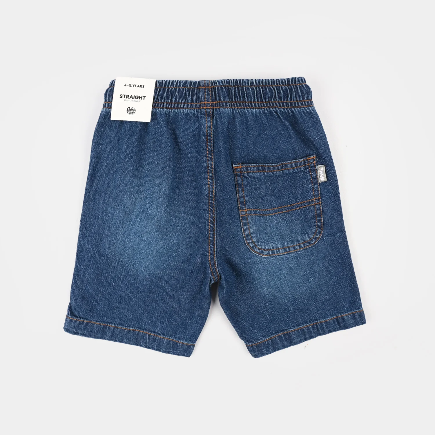 Boys Denim rigid Patch Detail Shorts Winner – Mid Blue - Image 5