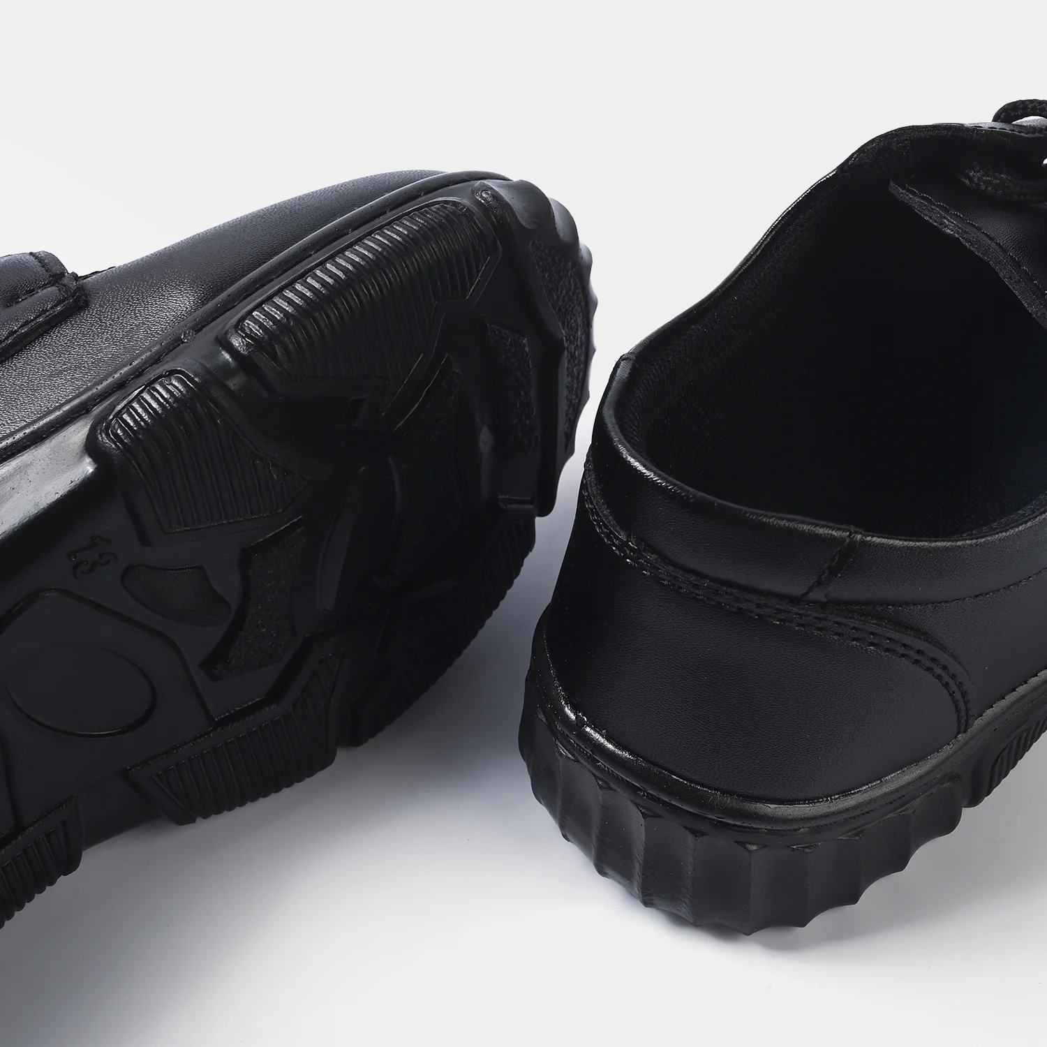 Boys School Shoes ES-03 Lace-Up Formal – Black - Image 2
