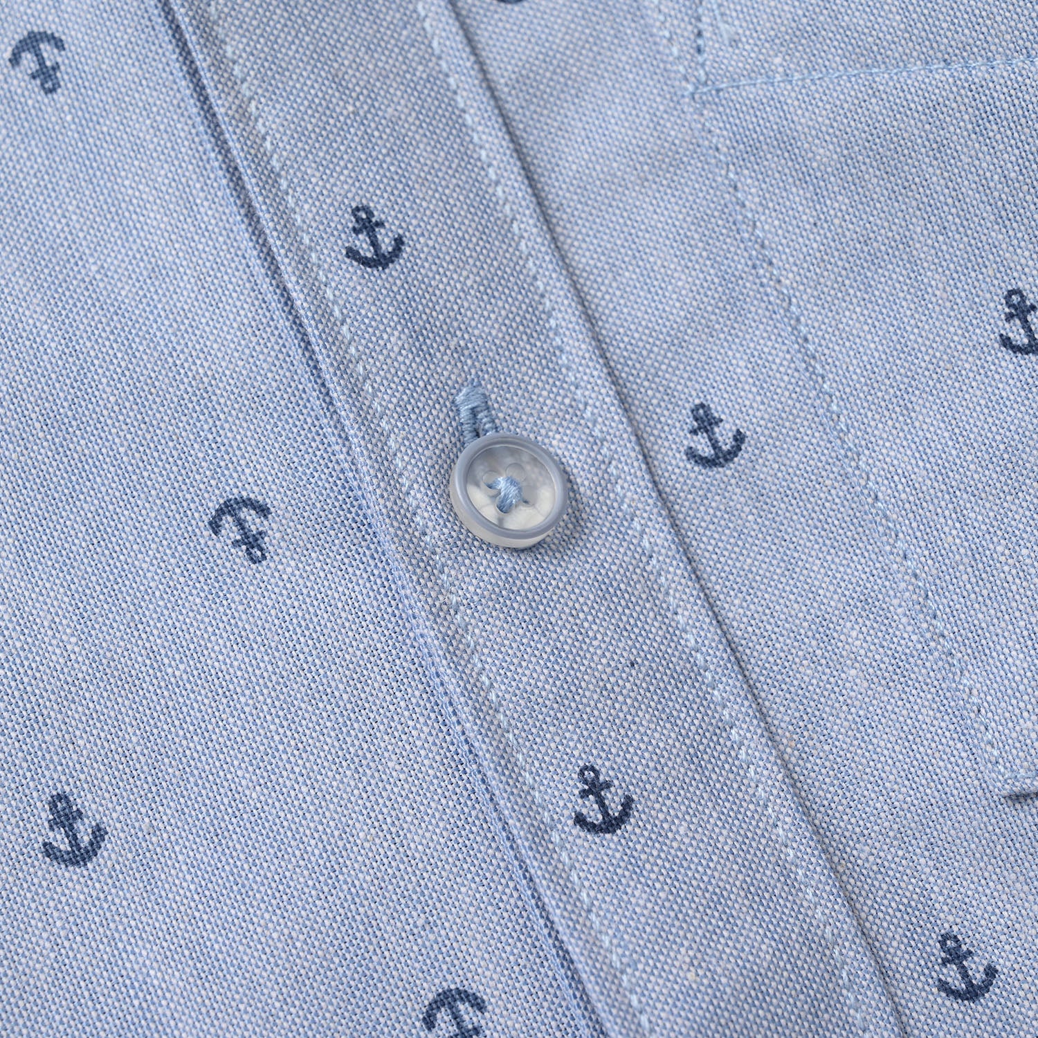 Boys Oxford Shirt (Anchor) - Blue - Image 2