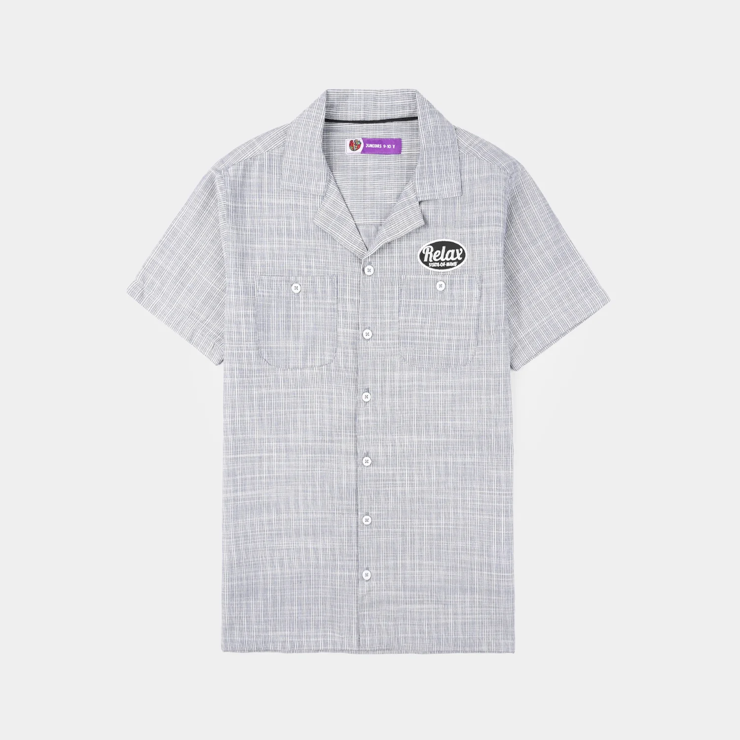 Boys Yarn Dyed Shirt (State Of Mind)-GREY