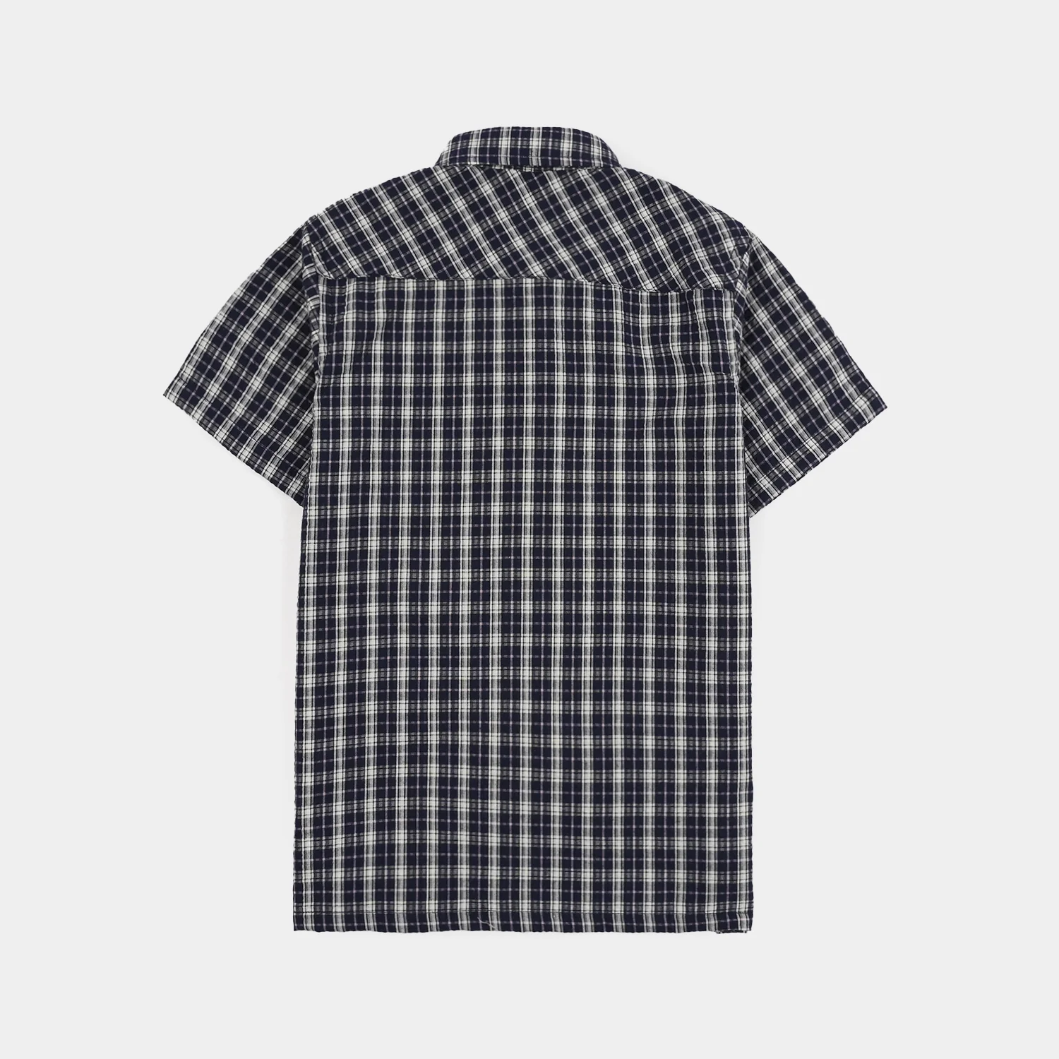 Boys Yarn Dyed Shirt (Blue Berry) - Blue - Image 4