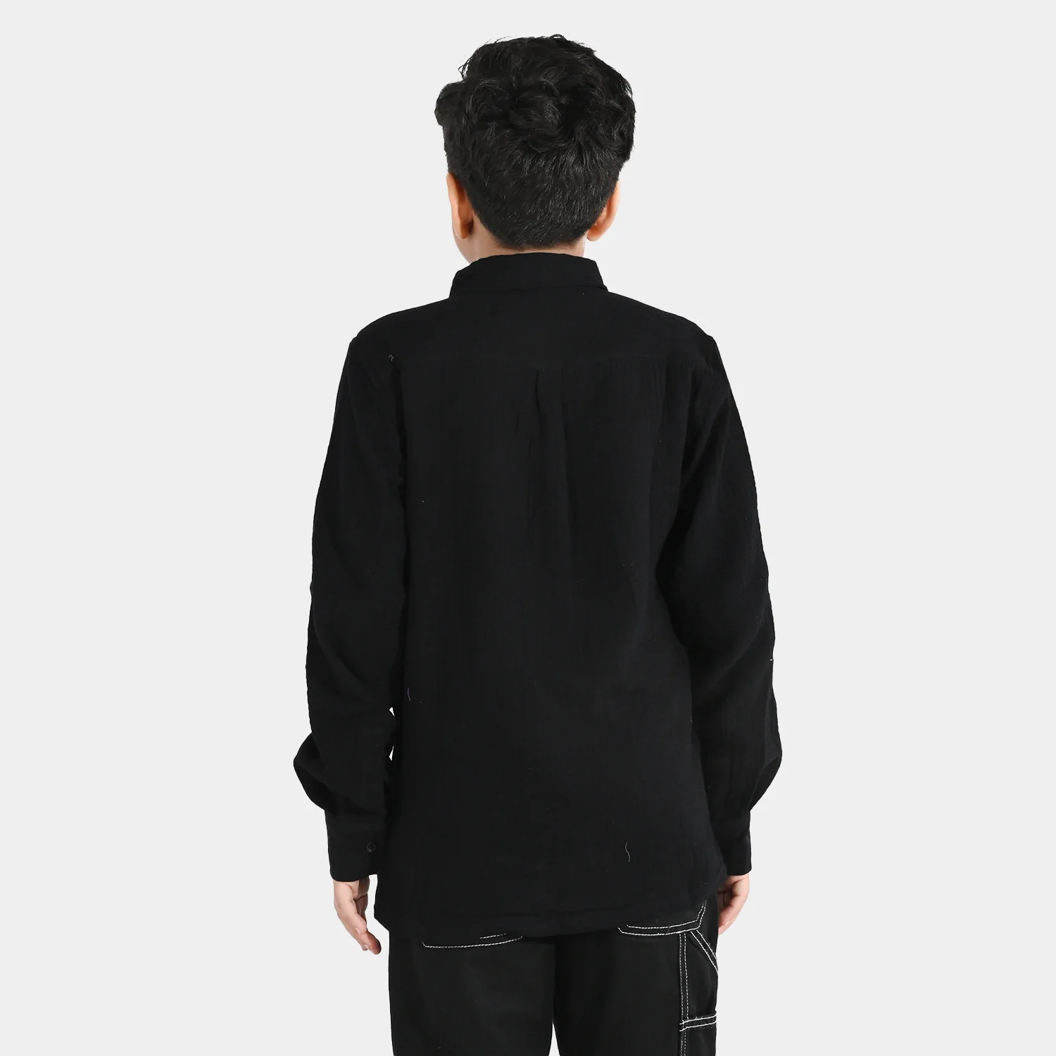 Boys Gauze Shirt (Stay Original) - Black - Image 5