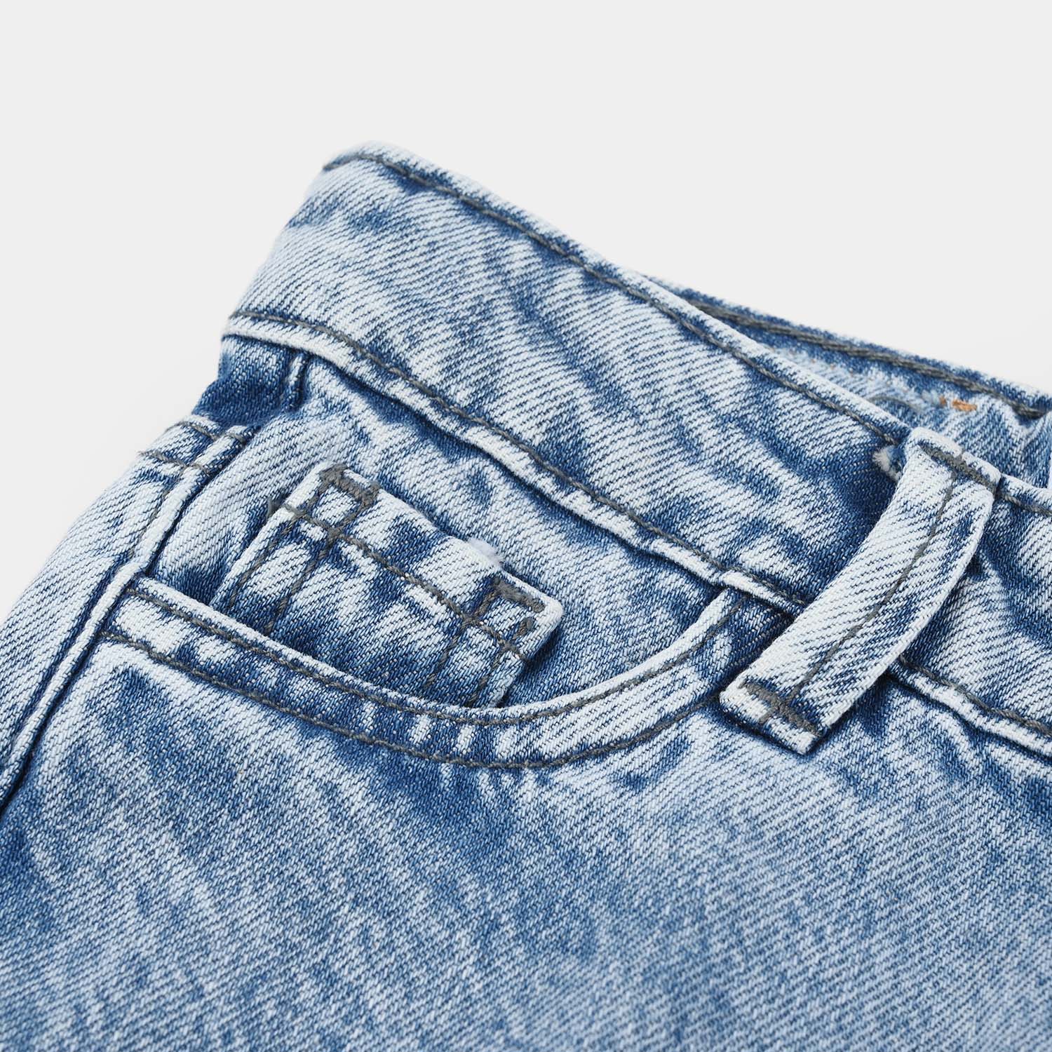 Boys Denim Rigid Shorts (Funday) – Ice Blue - Image 2