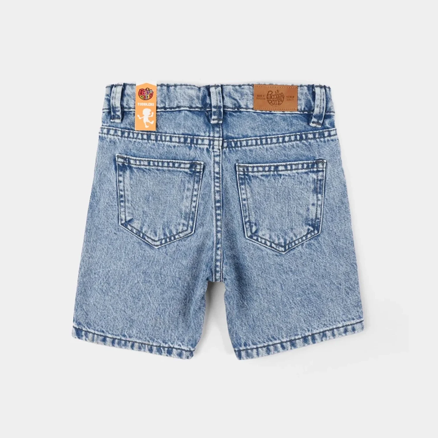 Boys Denim Rigid Shorts (Funday) – Ice Blue - Image 4