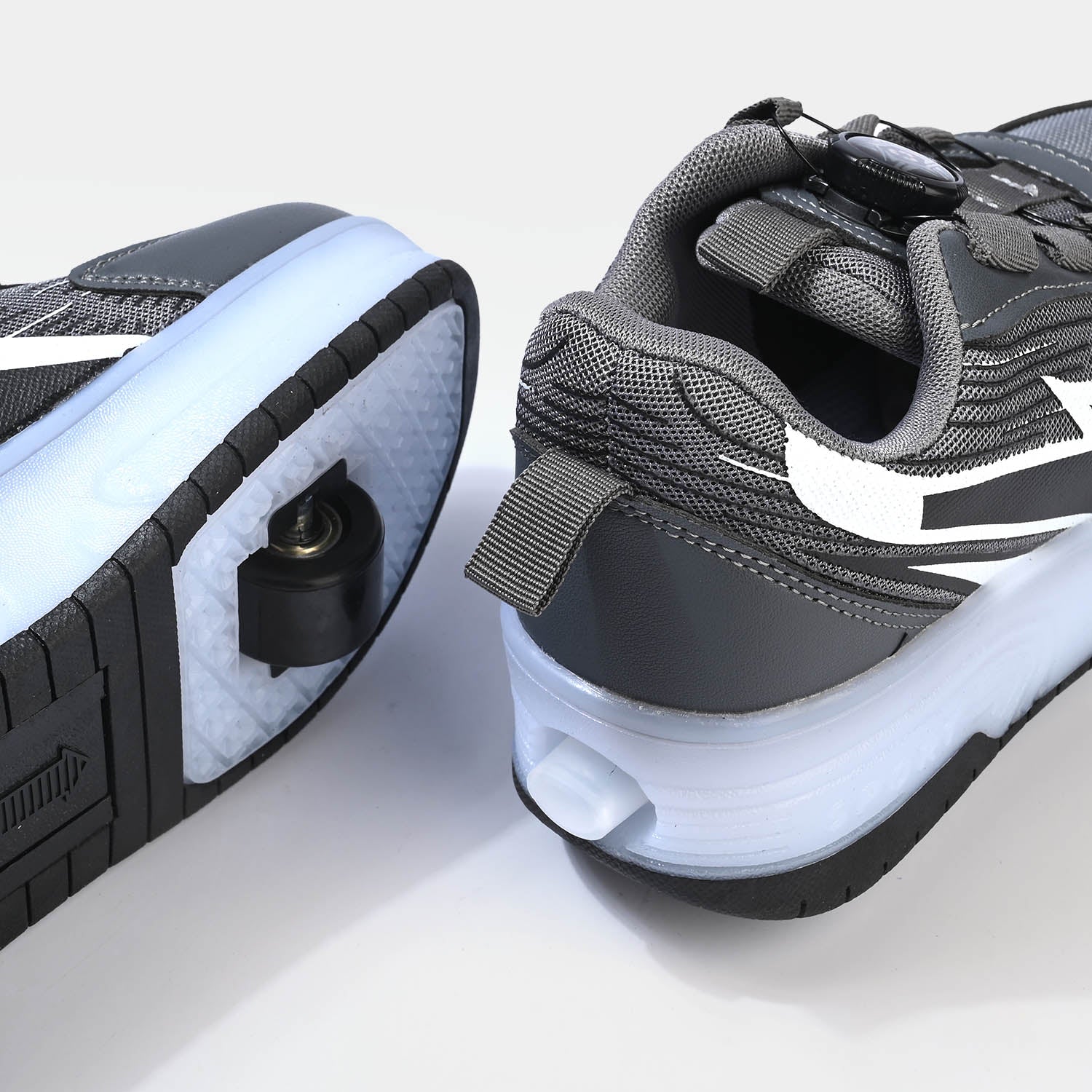 Boys Skate Shoes 116-2-Grey.Black - Image 3