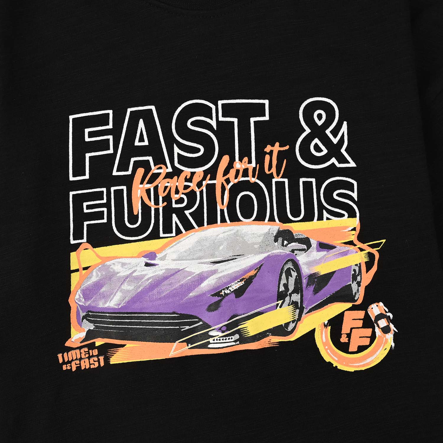 Boys Slub Jersey T-Shirt H/S Furious-BLACK - Image 3