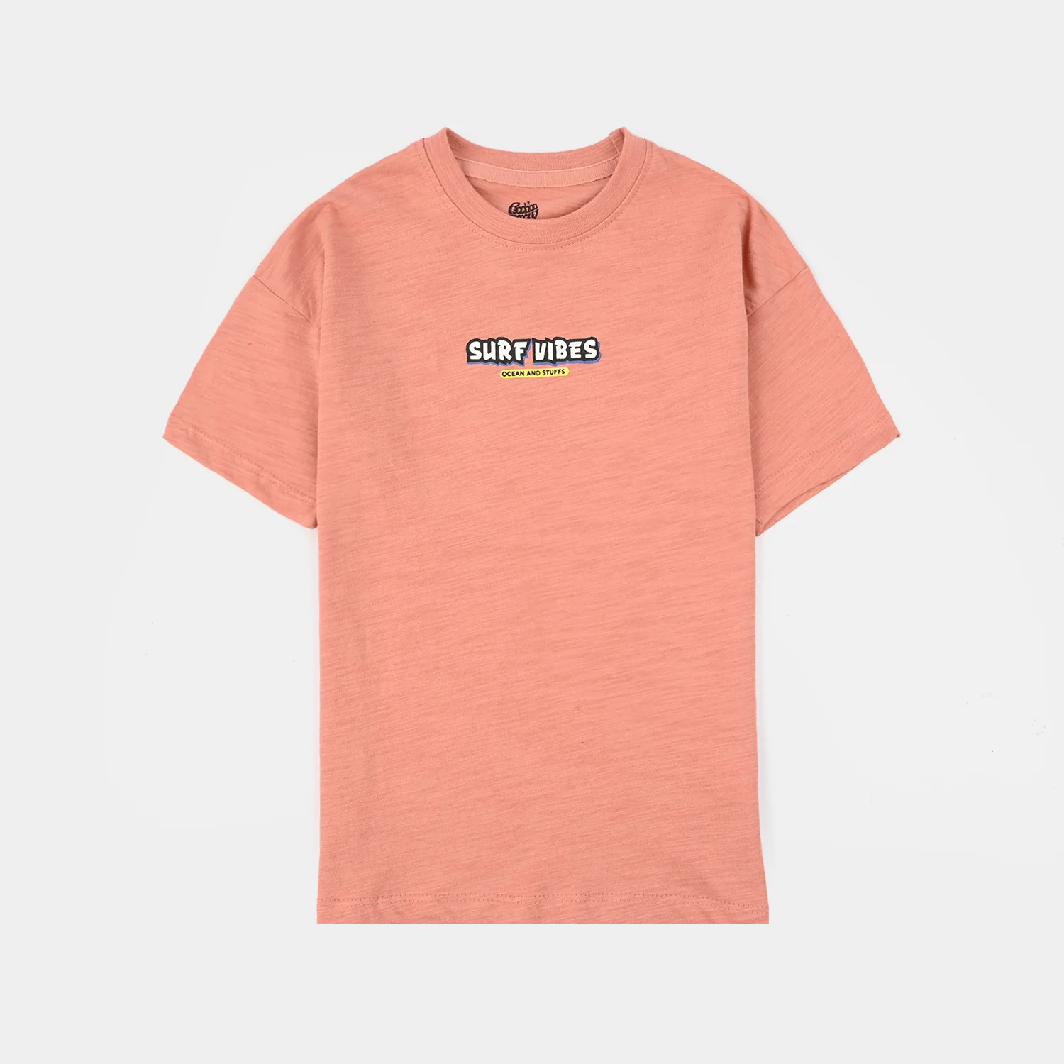 Boys Slub Jersey T-Shirt (Surf Vibe) - Terra Cotta - Image 2