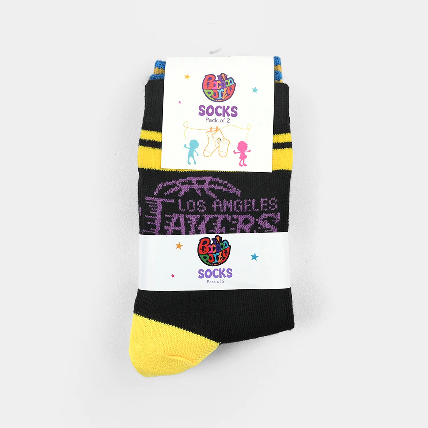 Boys Socks Pack Of 2 Lakers-Black.Blue - Image 3