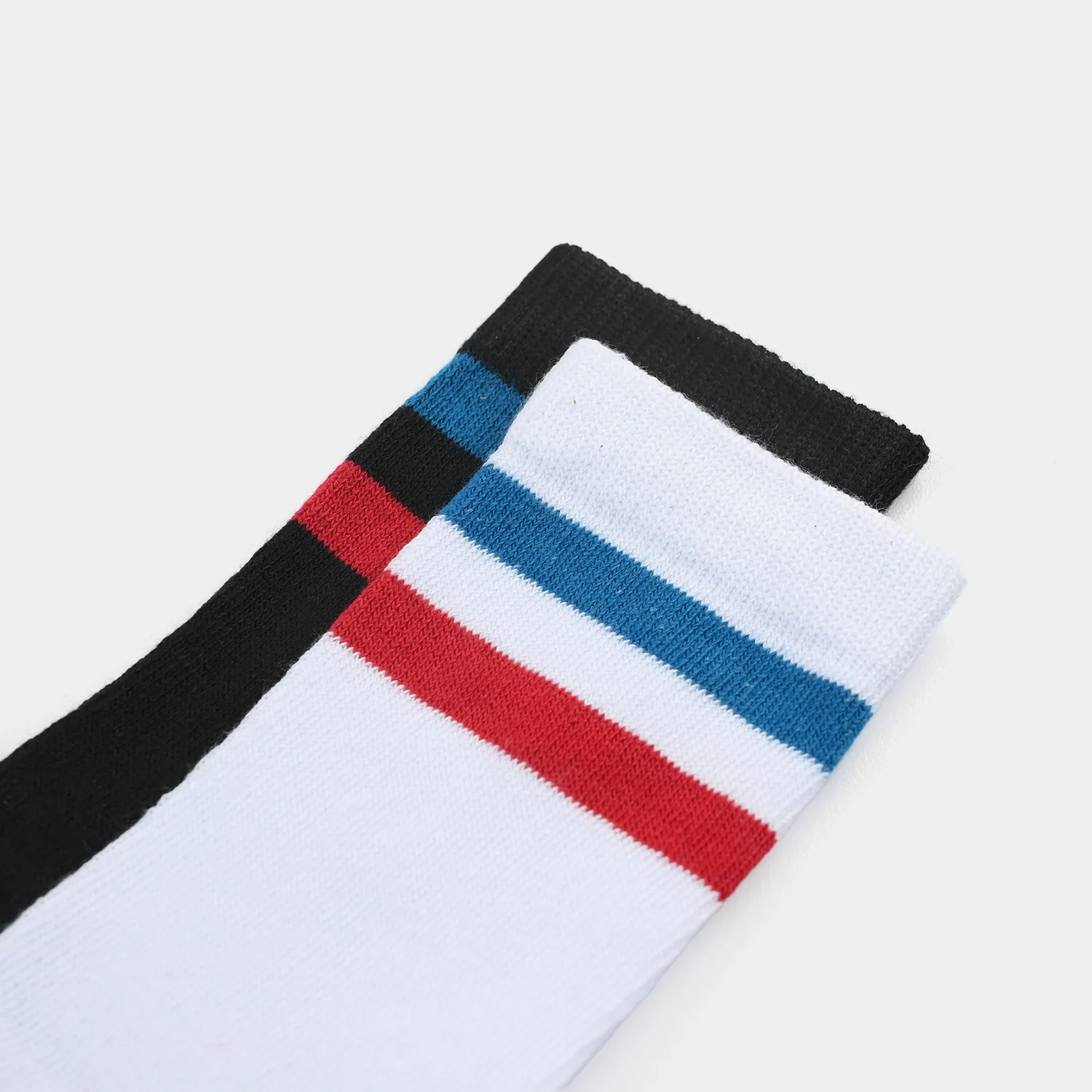 Boys Socks Pack Of 2 Striper-3-Black.White - Image 2