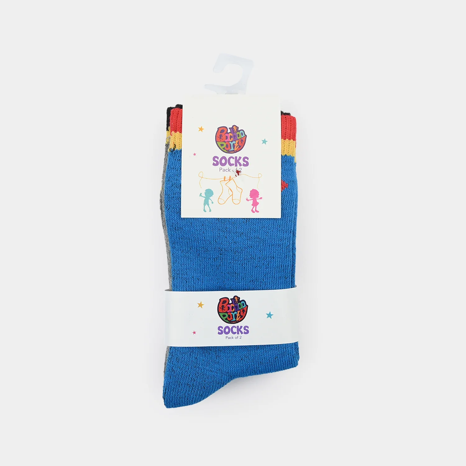 Boys Socks Pack Of 2 SUP-BTM-Blue.Grey - Image 3