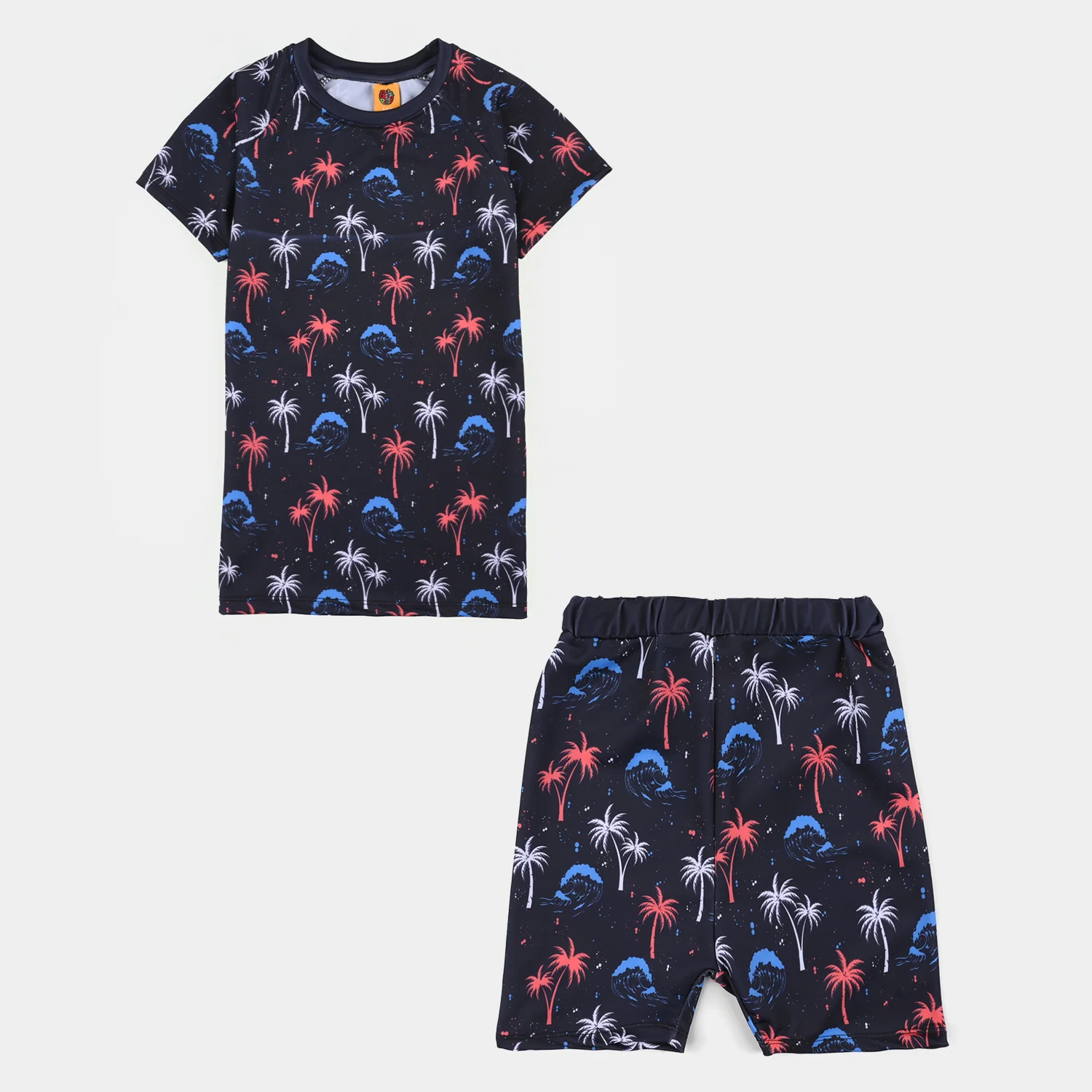 Boys Nylon Swimming 2 Piece Suit Palm Tree - Image 3