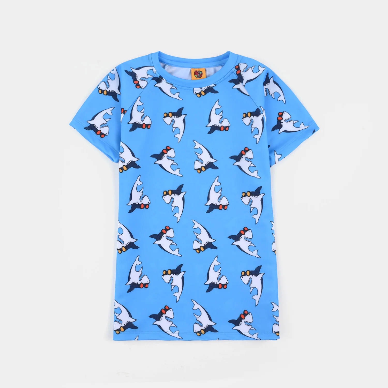 Boys Nylon Swimming 2-Piece Suit (Shark) - Blue - Image 4