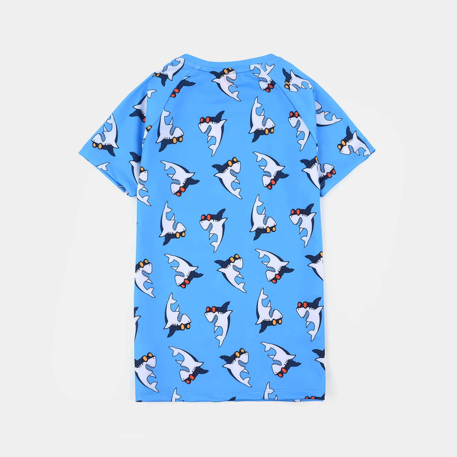 Boys Nylon Swimming 2-Piece Suit (Shark) - Blue - Image 6