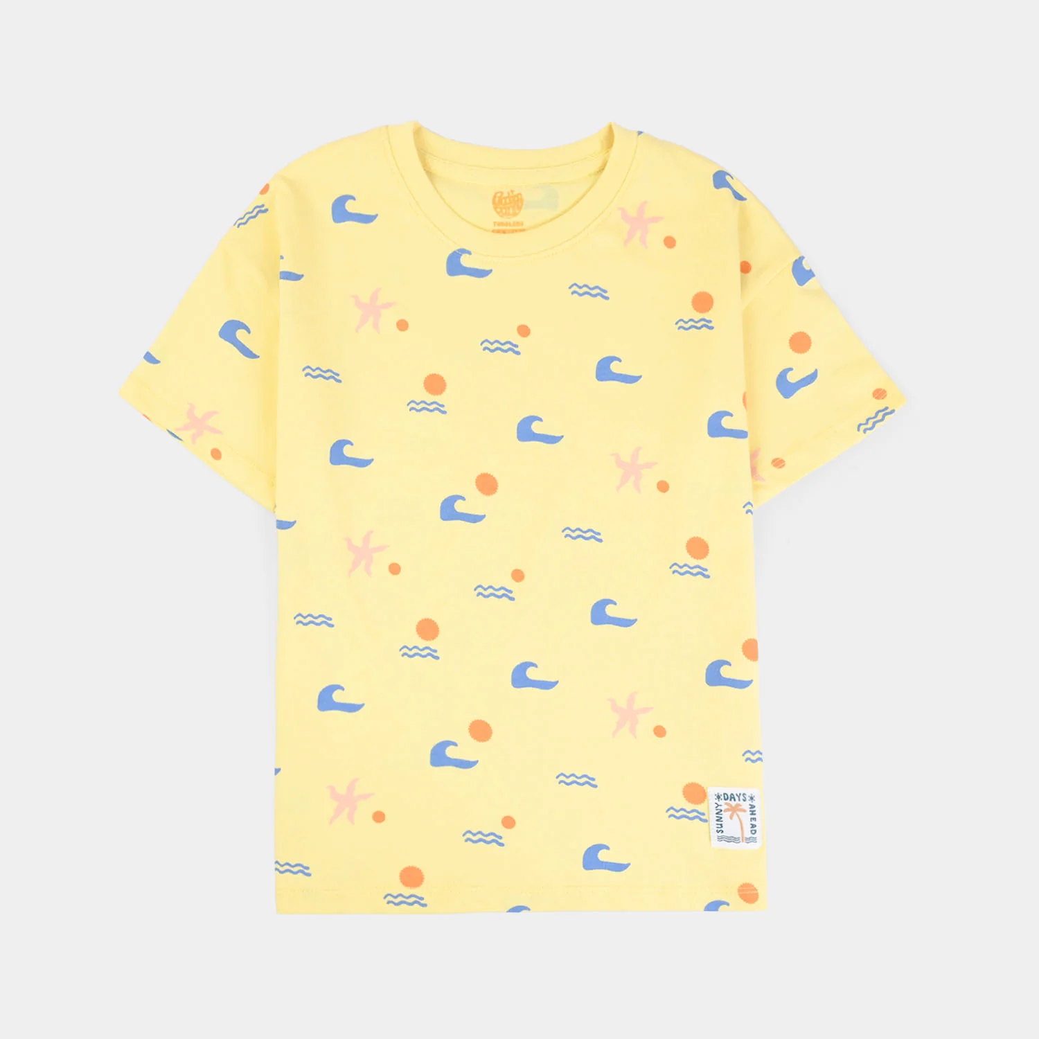 Boys Cotton Jersey T-Shirt (Beach) - Yellow