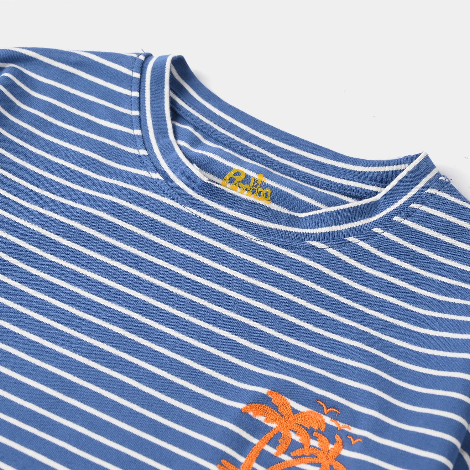 Boys Yarn Dyed Striped T-Shirt - Blue - Image 2