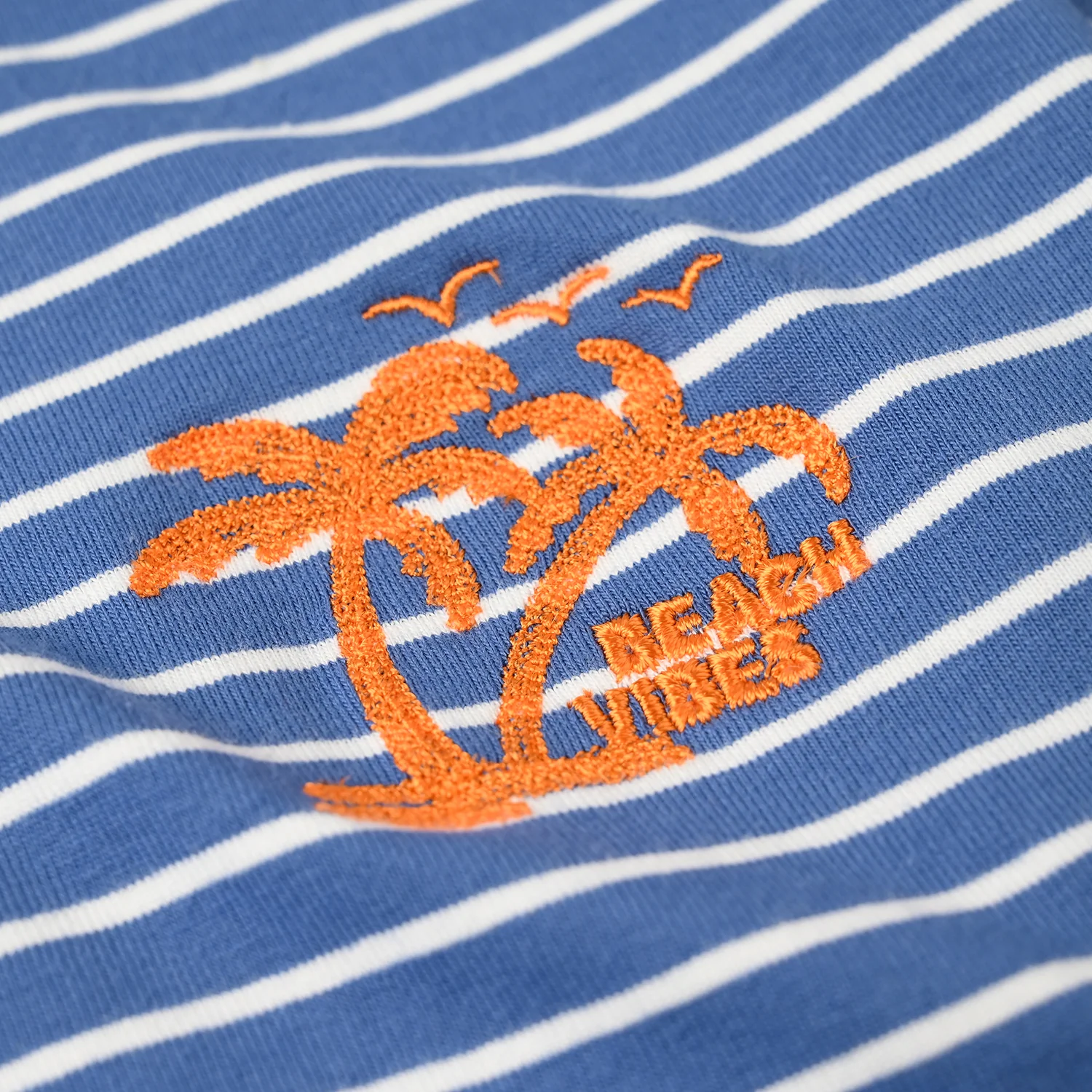 Boys Yarn Dyed Striped T-Shirt - Blue - Image 3