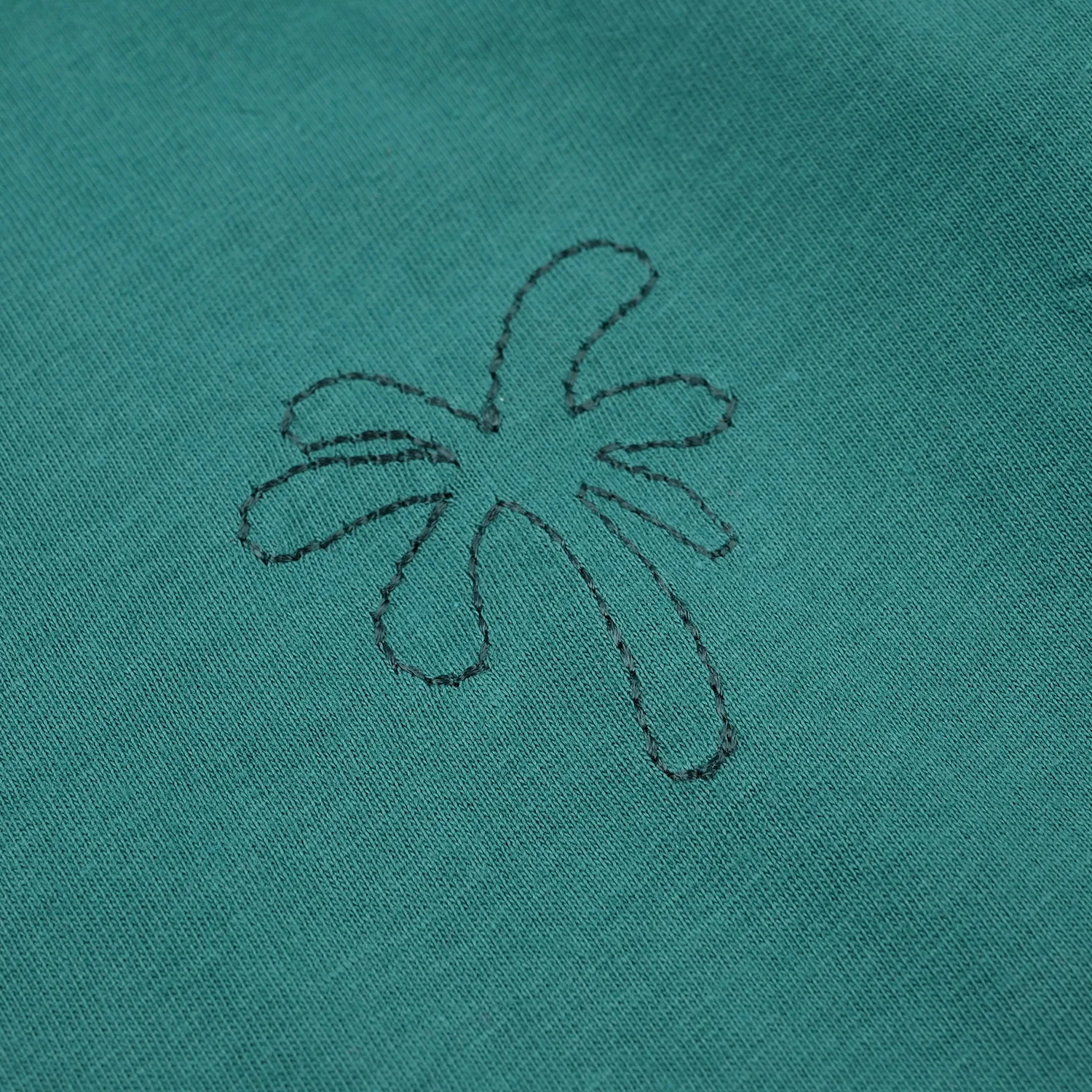 Boys Jersey/Terry T-Shirt (Dotted Palm Trees) - Green - Image 2