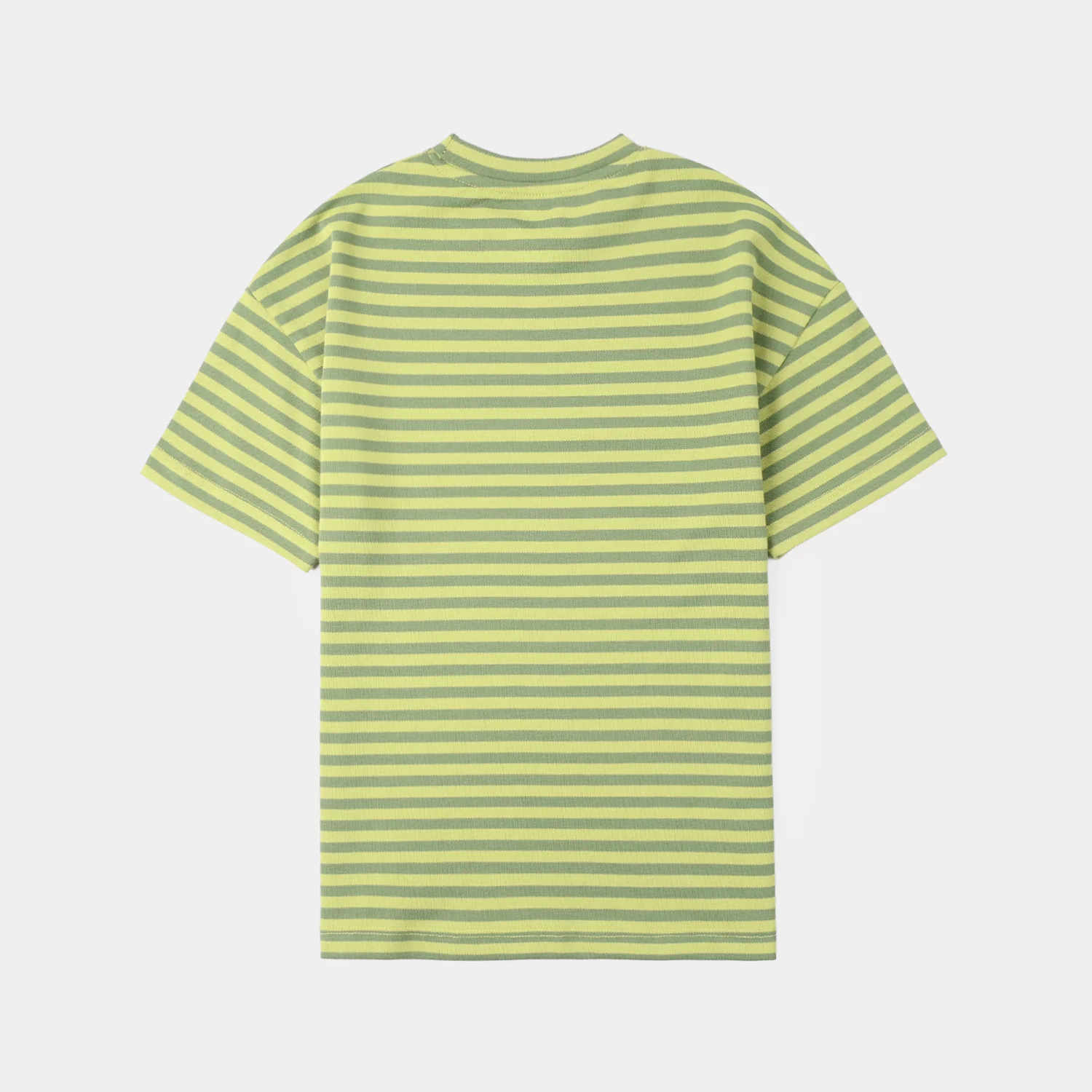 Boys Cotton PK Striped T-Shirt – Green - Image 4
