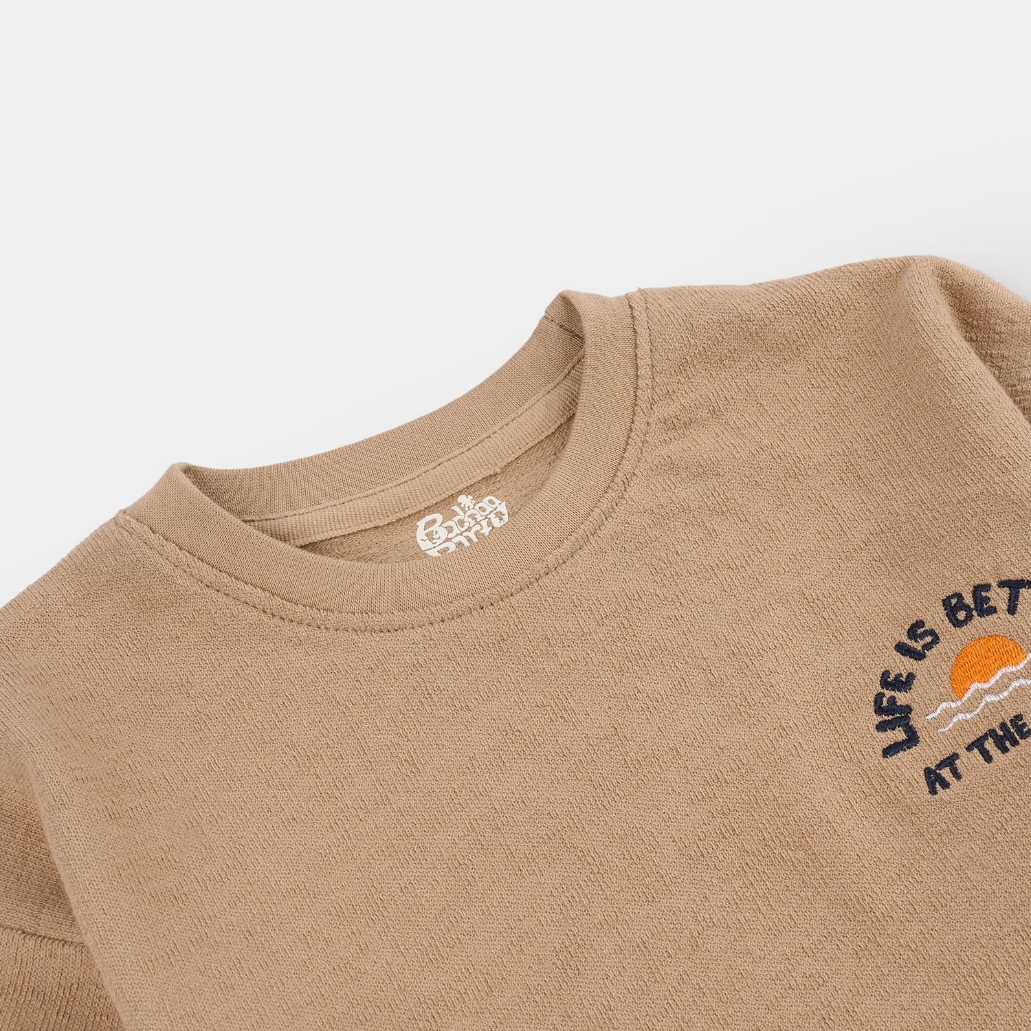 Boys Jersey T-Shirt (Life Is Better) - Brown - Image 2