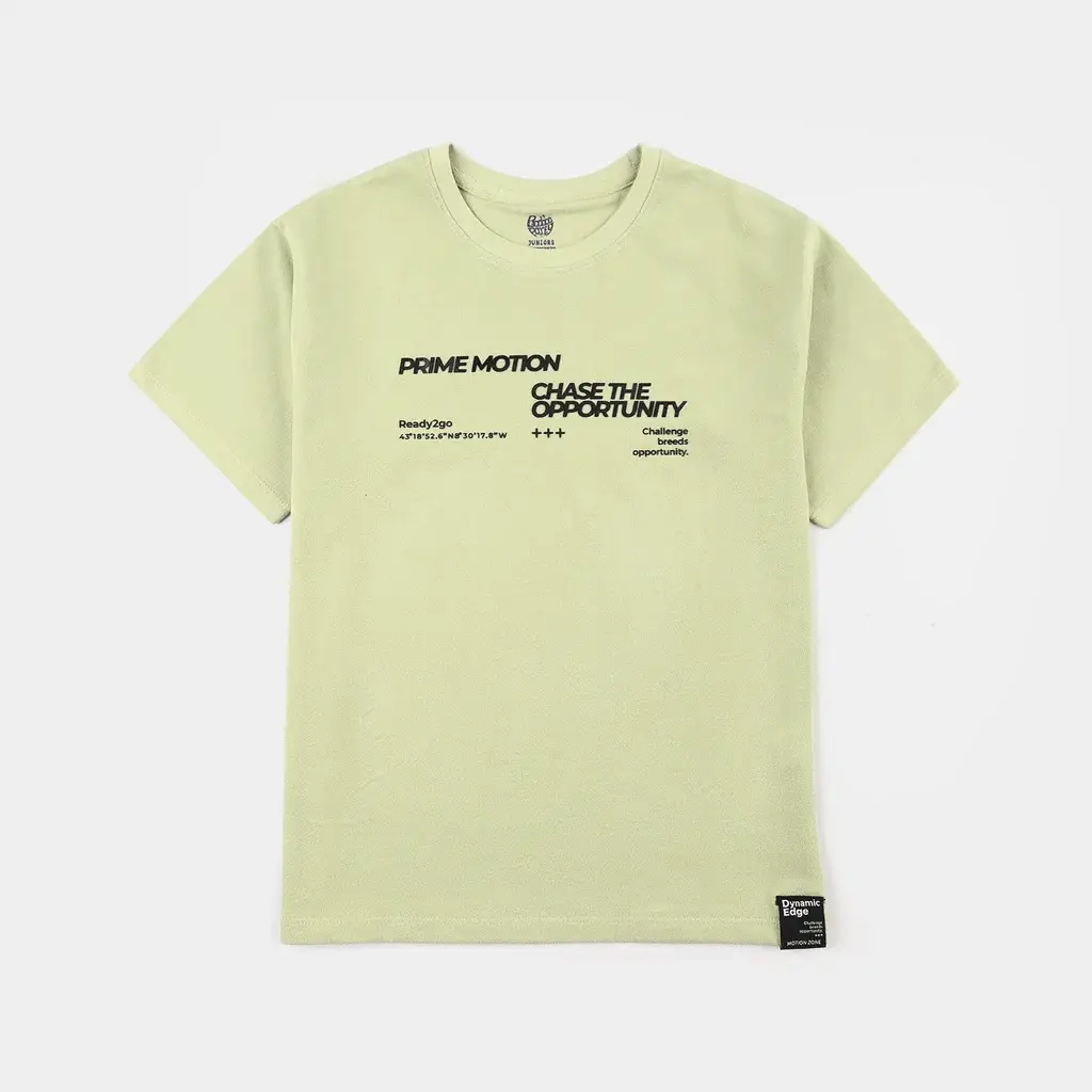 Boys Jumbo Pique T-Shirt (Prime Motion) - Green