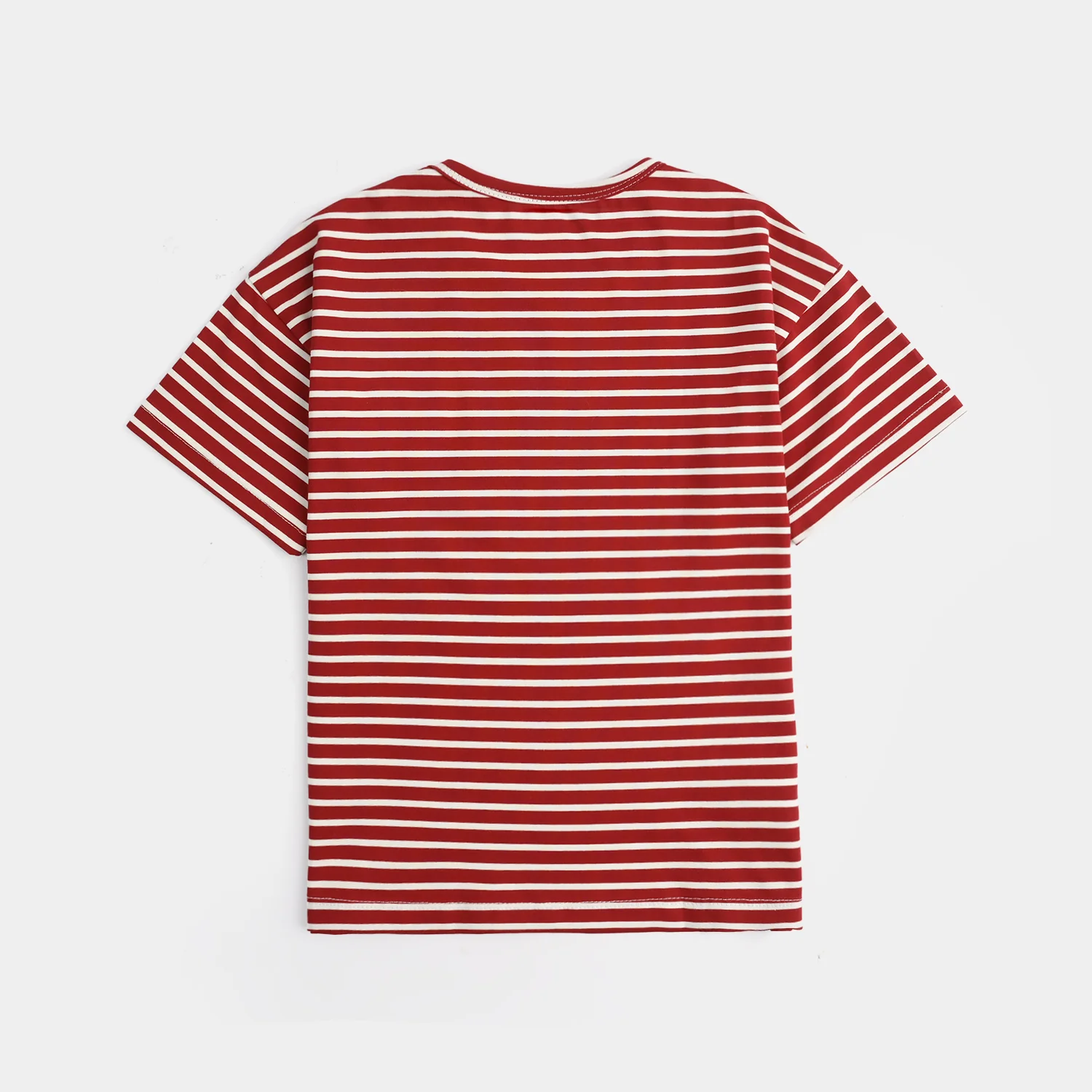 Boys Yarn Dyed Jersey T-Shirt MIXED VIBES-RED - Image 4