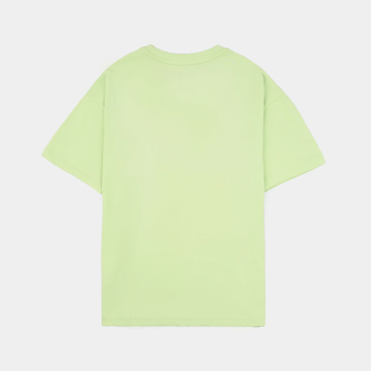 Boys Cotton Jersey T-Shirt (Good Vibes) - Lime - Image 4