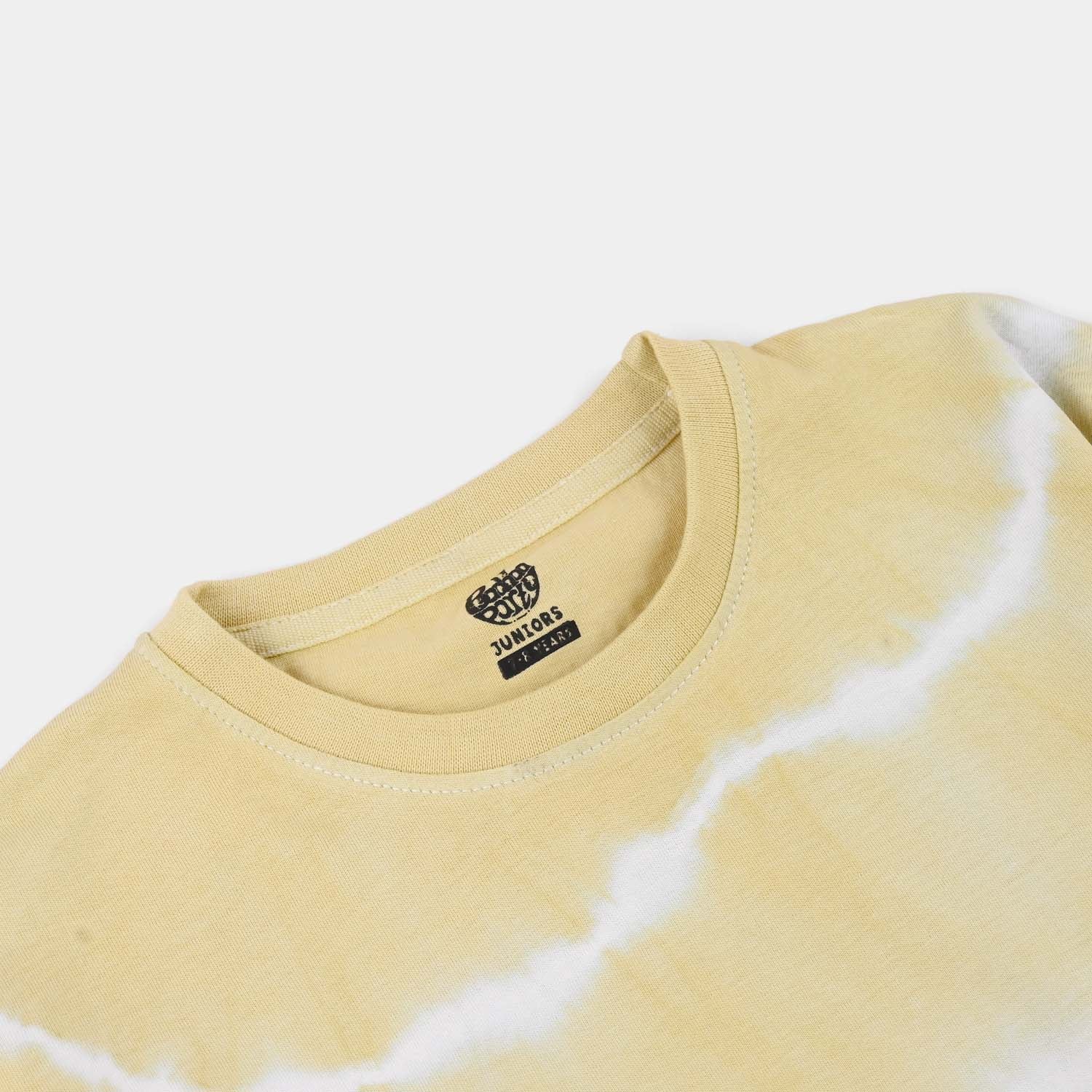Boys Jersey/Terry T-Shirt (Tie & Dye) - Yellow - Image 2