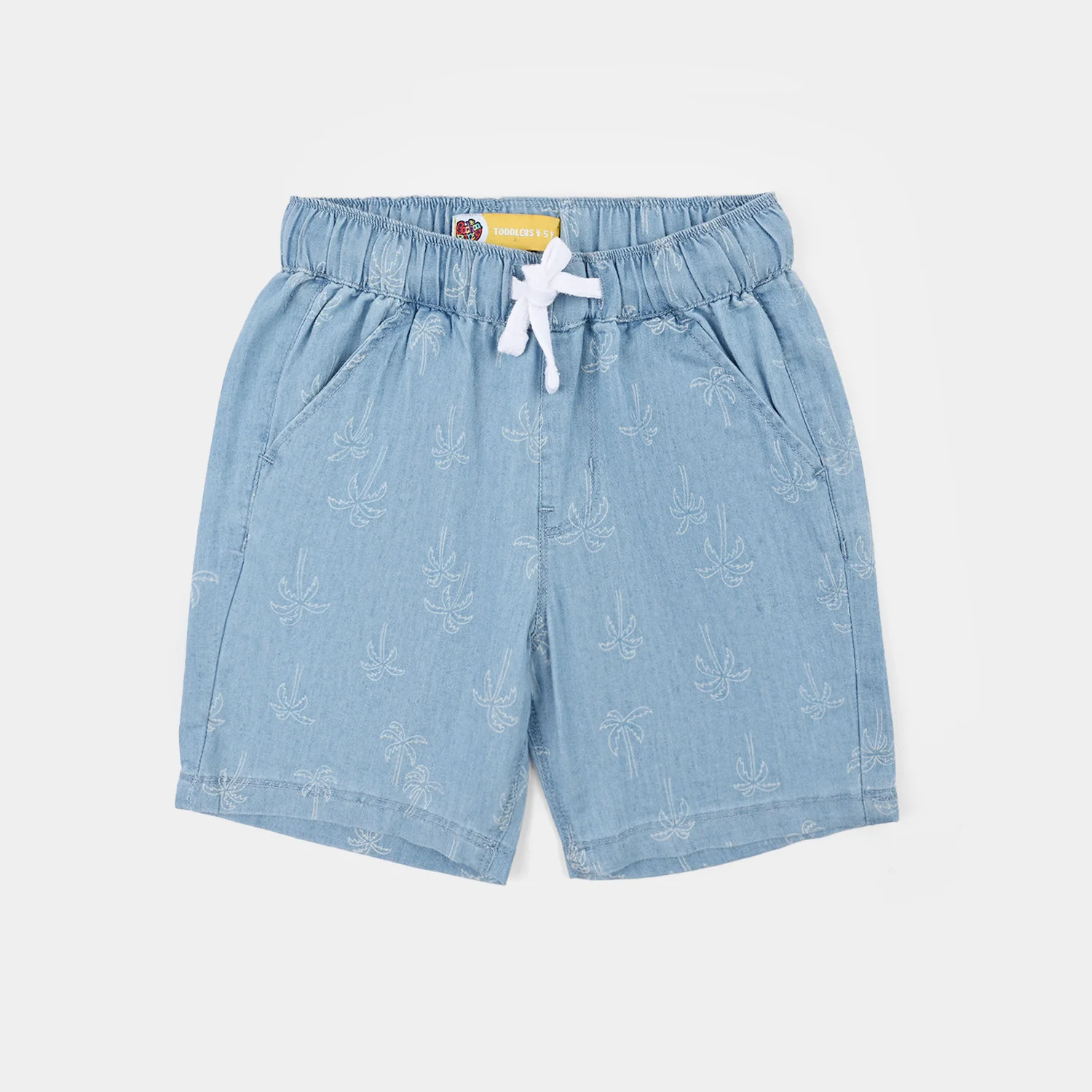 Boys Tencel Denim (Light Denim) Woven Suit-Palm Trees-Blue - Image 10
