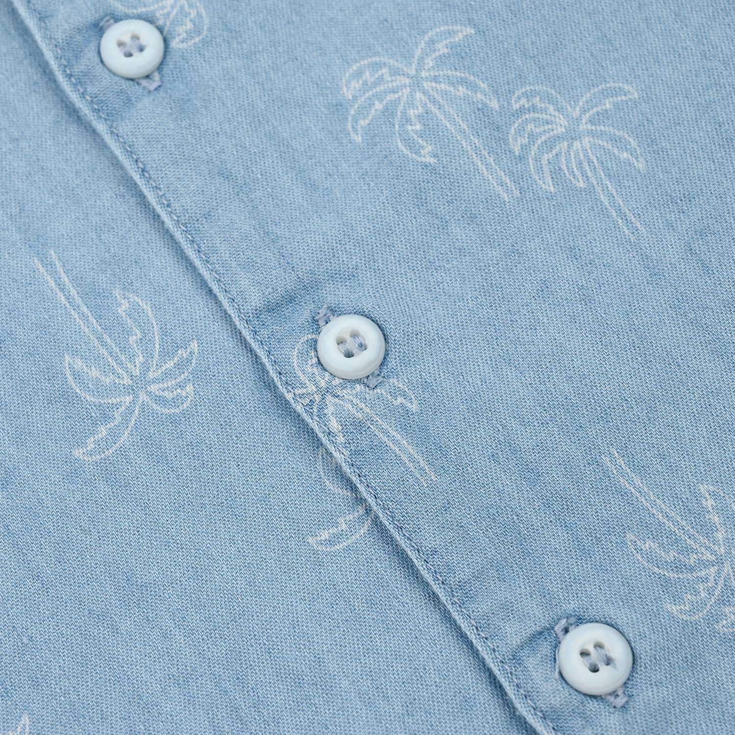 Boys Tencel Denim (Light Denim) Woven Suit-Palm Trees-Blue - Image 8