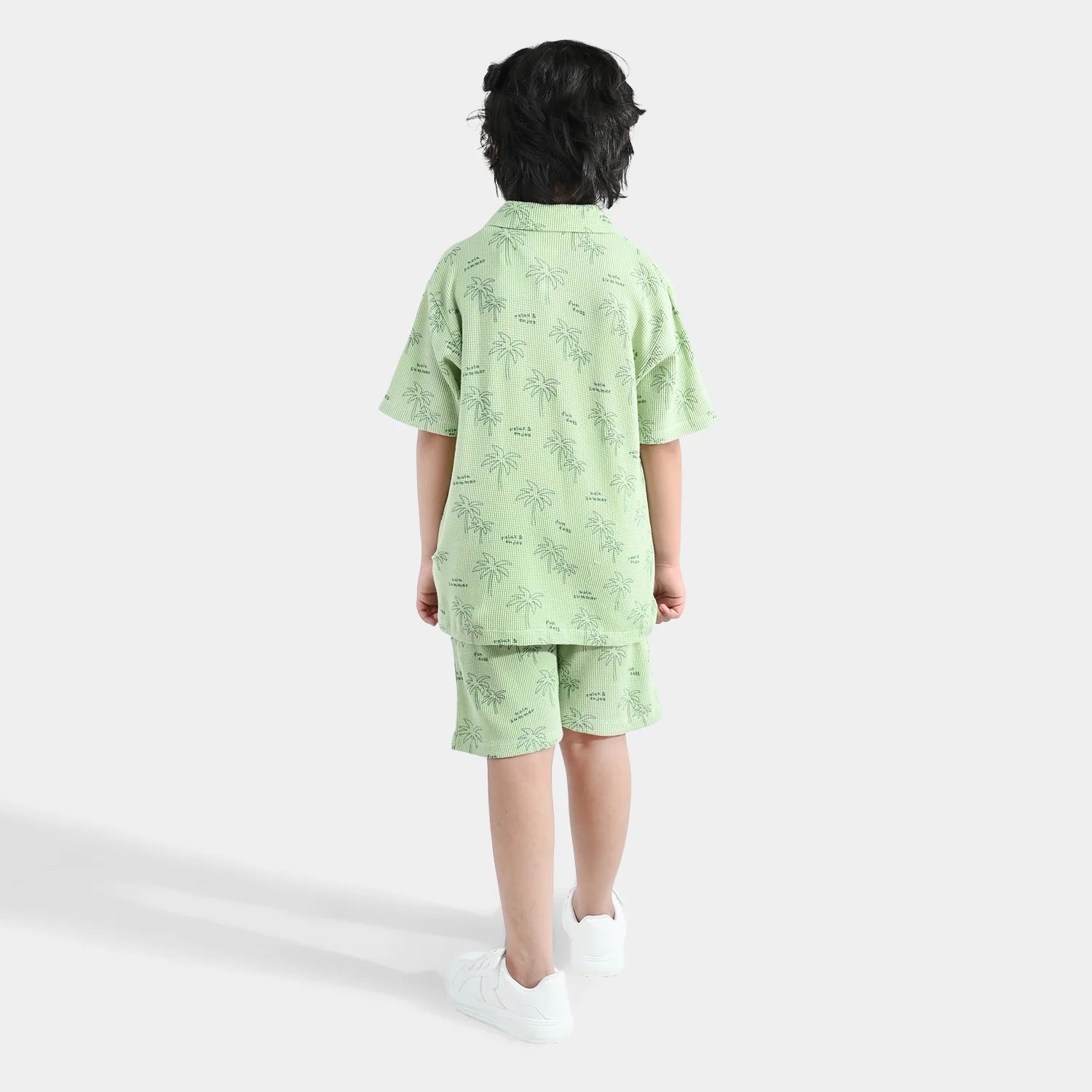 Boys Thermal 2 Piece Suit Palm Tree- Green - Image 4