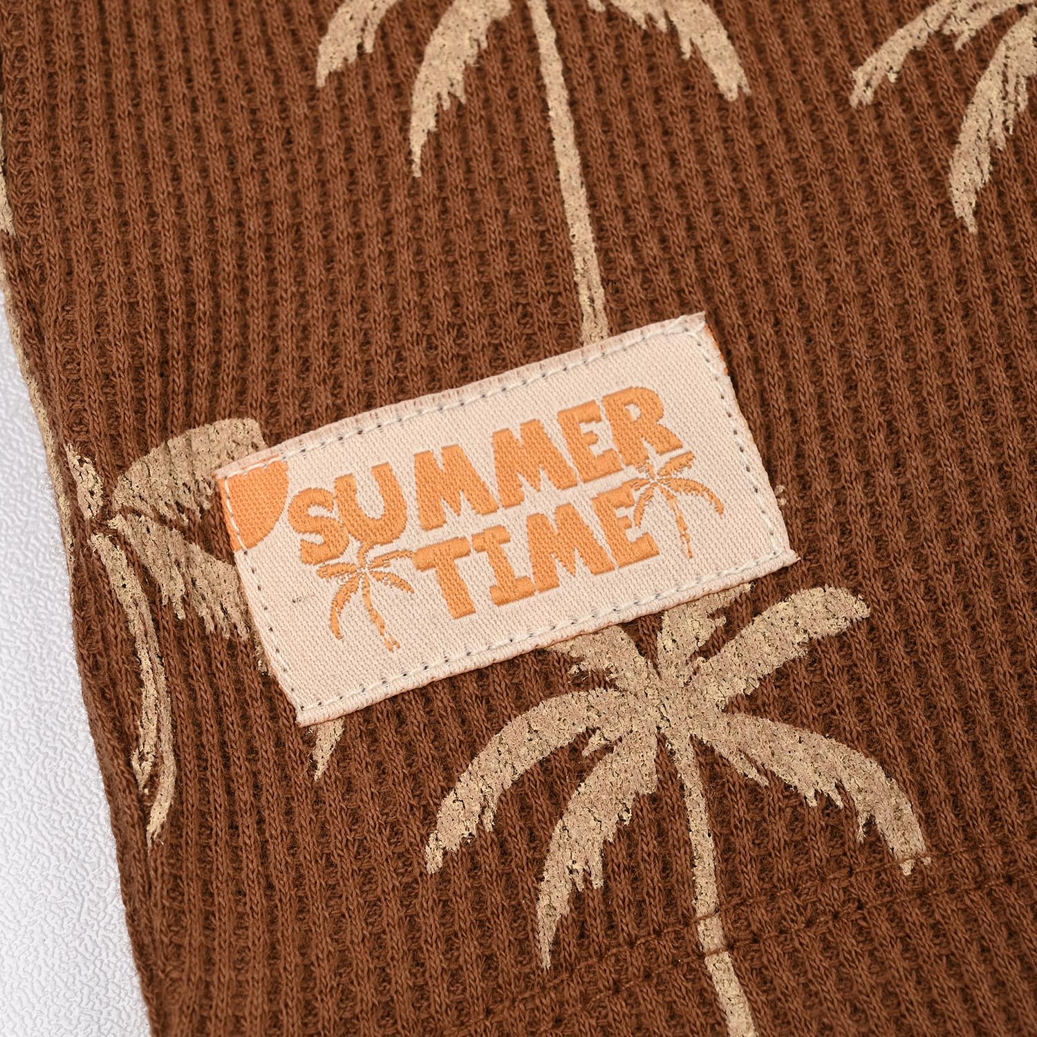 Boys Thermal Sando Palm Tree-Brown - Image 3