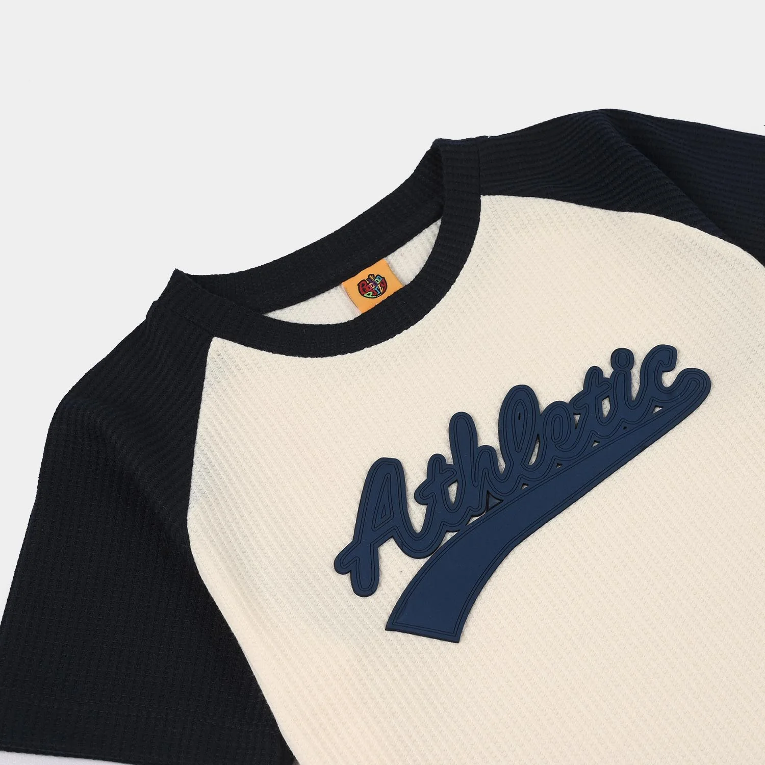 Boys Thermal T-Shirt Half Sleeve (Athletic) - Navy/White - Image 2