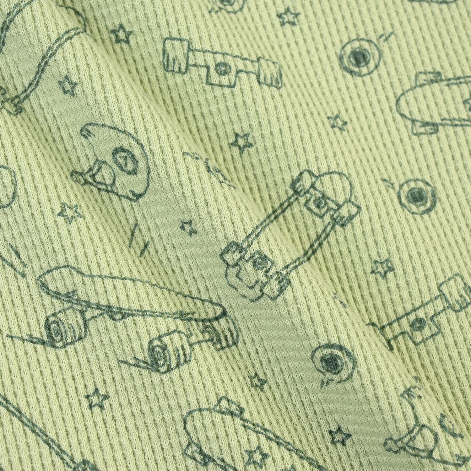 Boys Thermal T-Shirt Palm Tree & Van - Green - Image 3