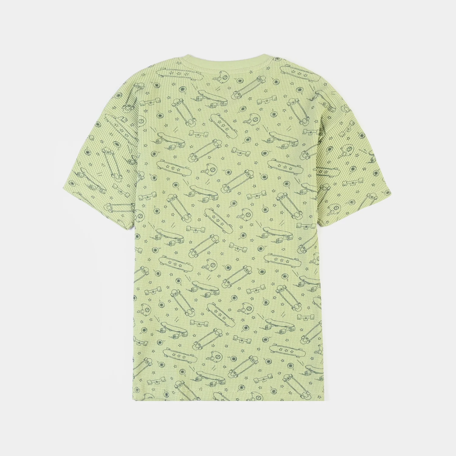 Boys Thermal T-Shirt Palm Tree & Van - Green - Image 4