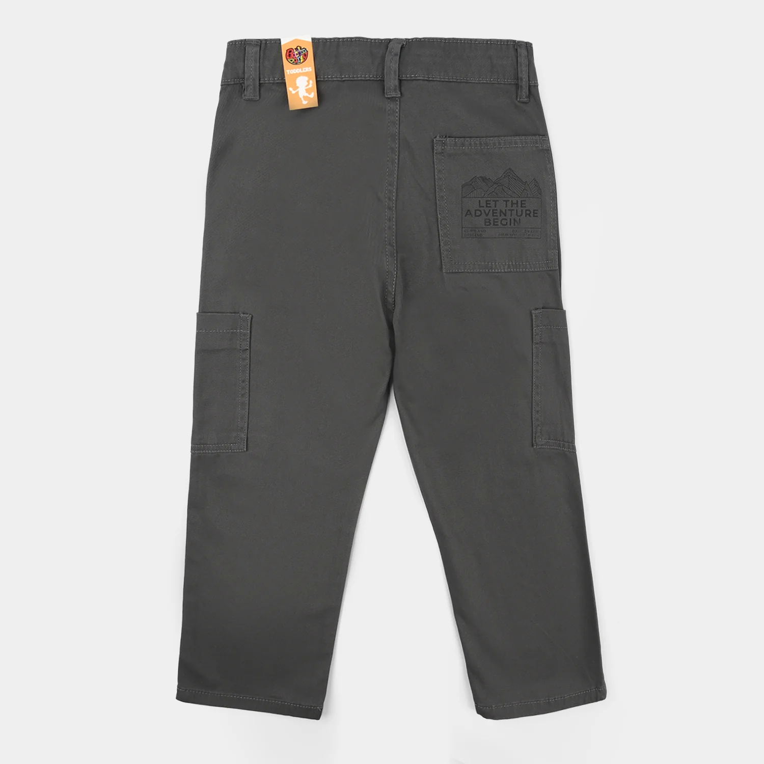 Boys Cotton Twill Pants - Dark Grey - Image 4