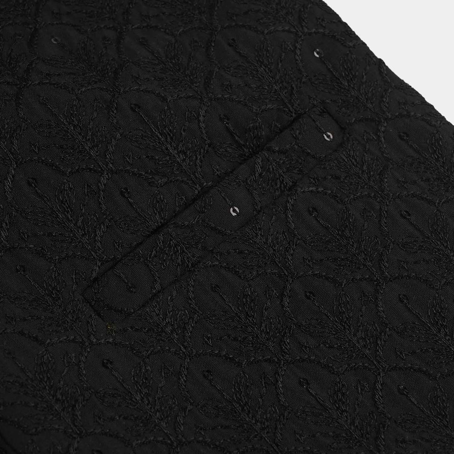 Boys Poly Viscose Waistcoat (Charm)-BLACK - Image 2