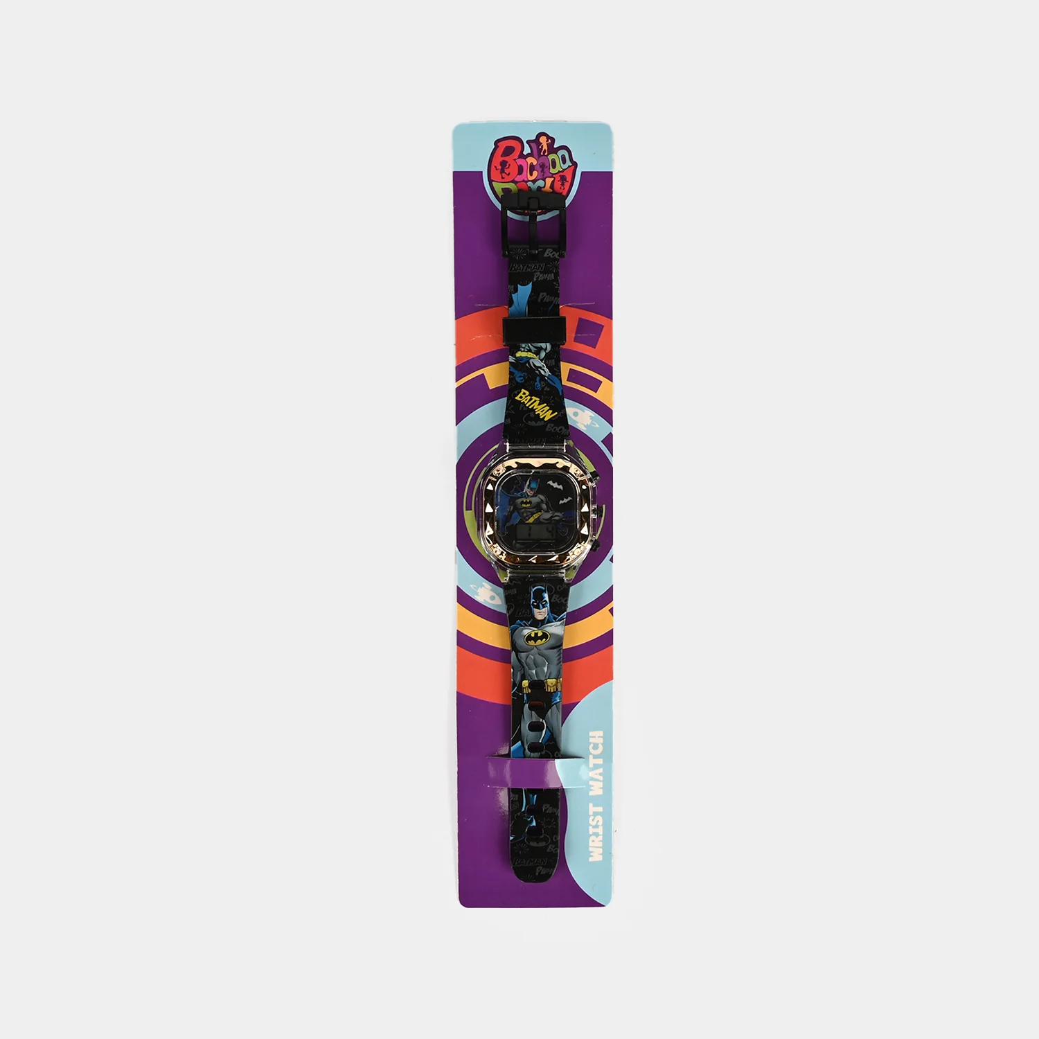 Boys Character Wristwatch Square Golden Border With Light & Sound - Image 4