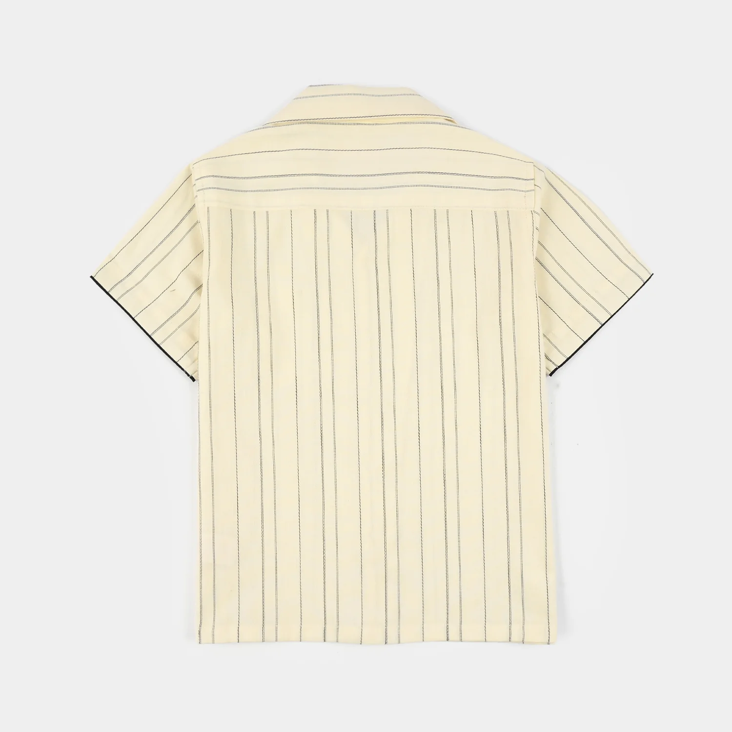 Boys Yarn Dyed Woven Suit 2 Piece (Cuban Stripe) - Off White - Image 10