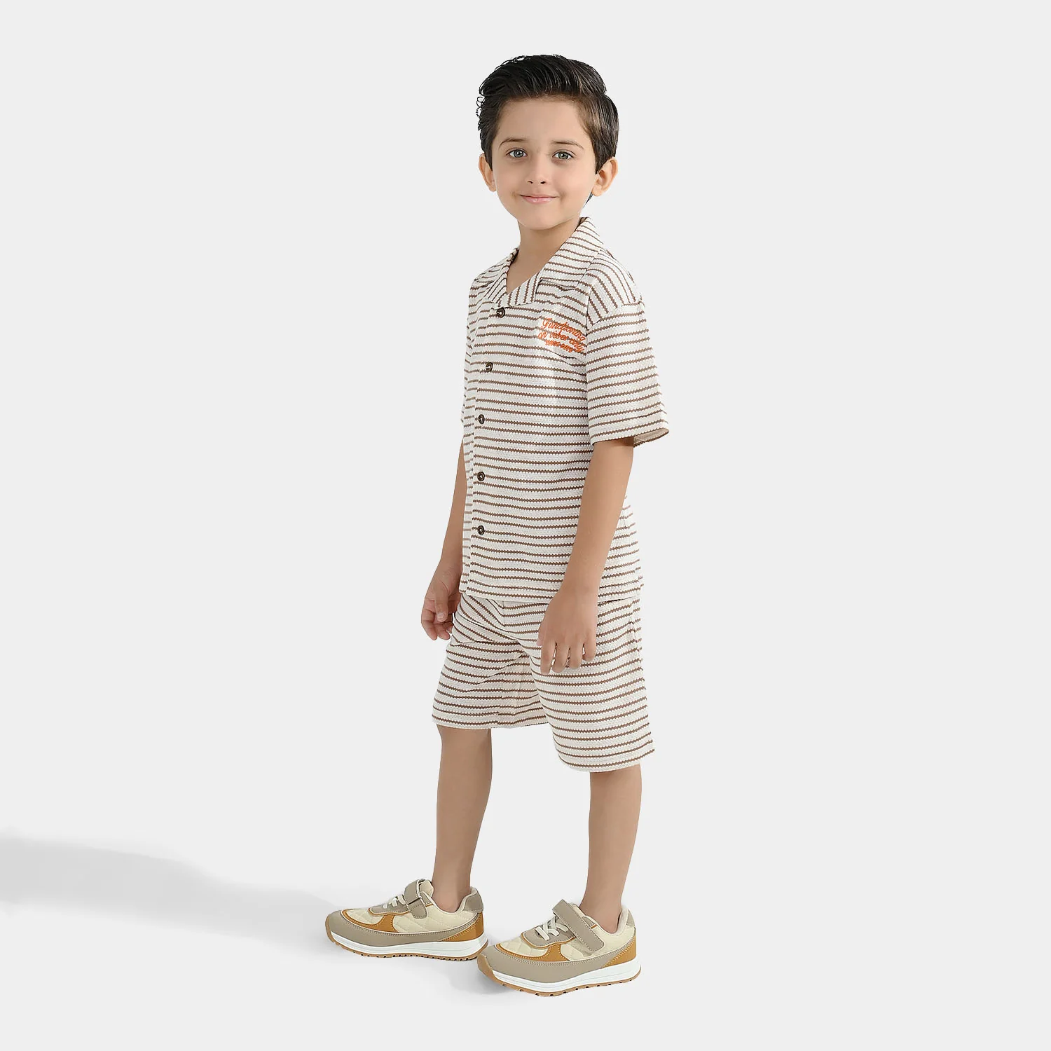 Boys Yarn Dyed 2Piece Suit FUNCTIONING - Stripes - Image 4