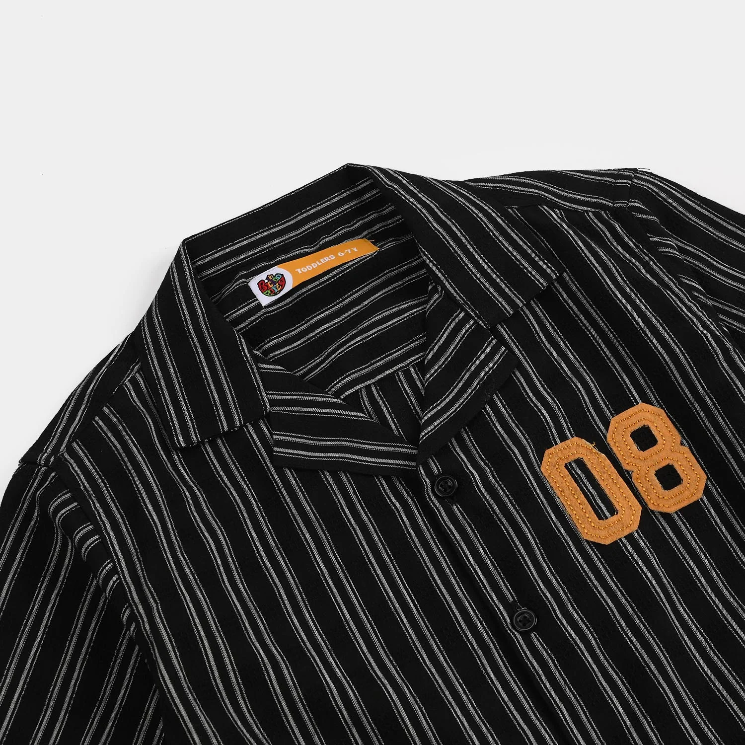 Boys Yarn Dyed Shirt (ACCELERATE)-BLACK - Image 2