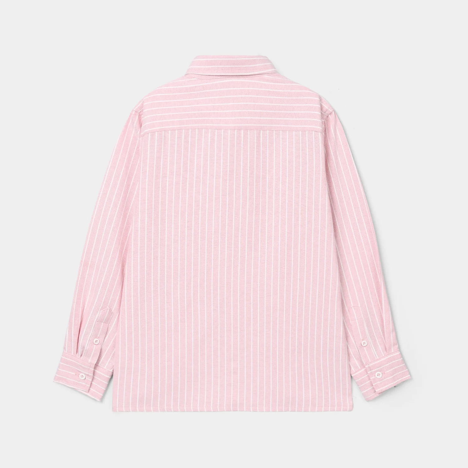 Boys Yarn Dyed Shirt (Three)- Pink Stripe - Image 4
