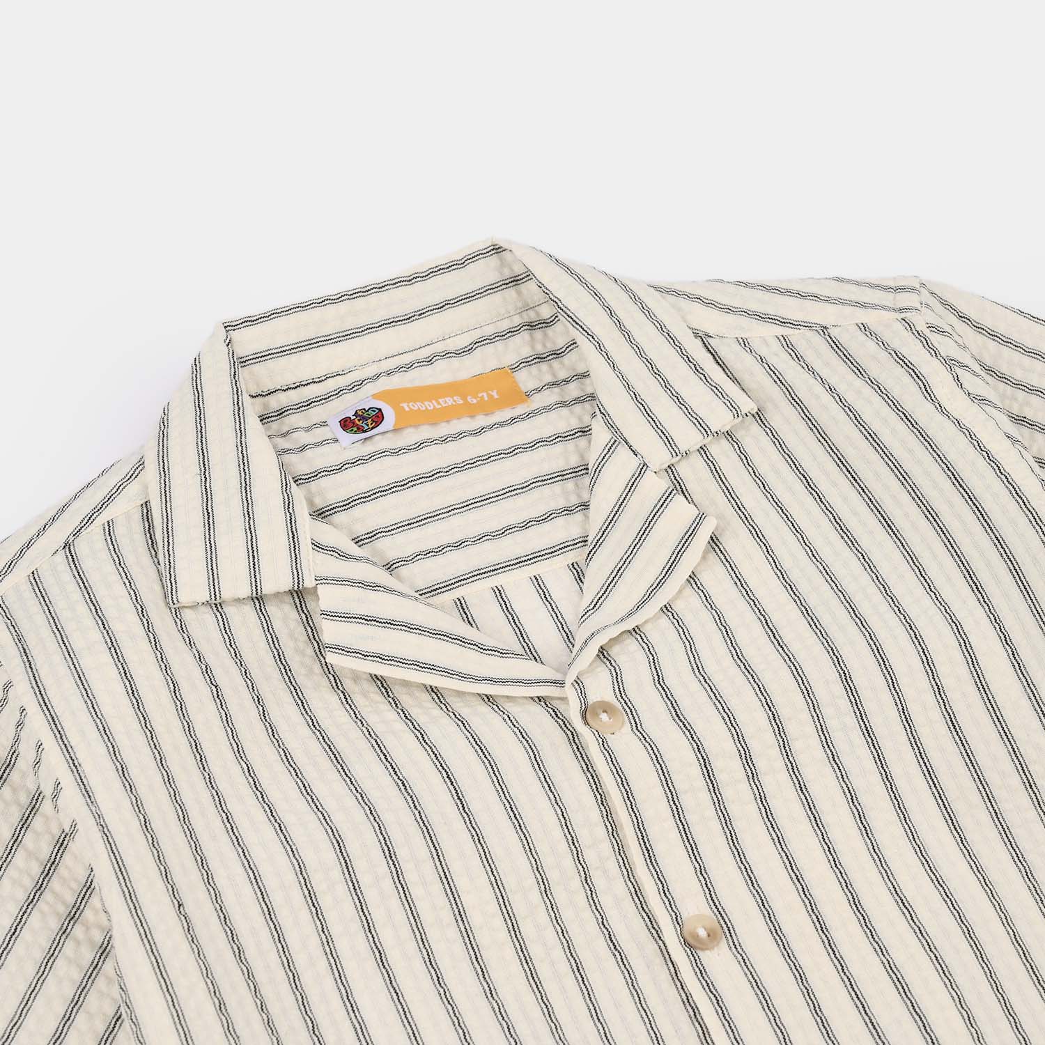 Boys Yarn Dyed Shirt - White - Image 2
