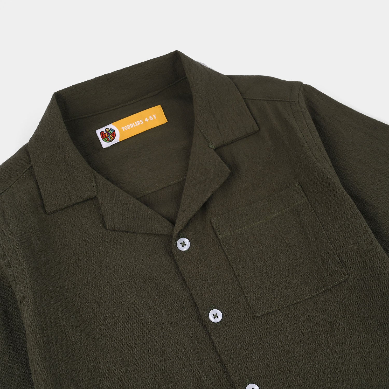 Boys Yarn Dyed Shirt (Skate Time) - Green - Image 2